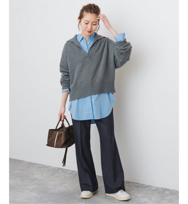 Spick and Span「《セットアップ可 / 追加》ウールブレンドパンツ」|スラックス|
