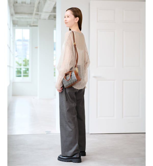 U by SPICK&SPAN「《予約j》ツイルストレッチタックパンツ」|スラックス|