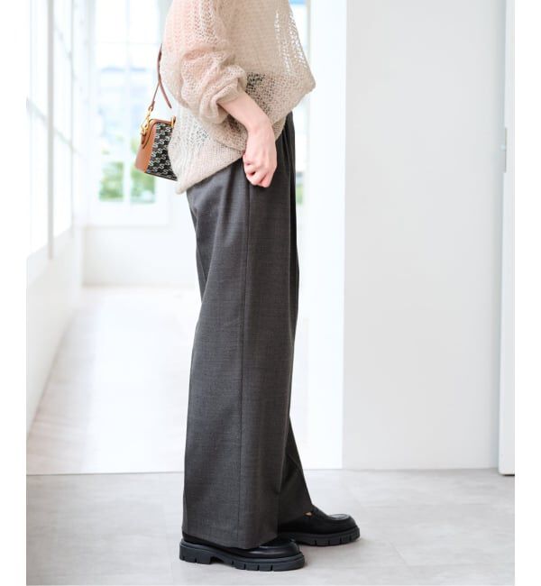 U by SPICK&SPAN「《予約j》ツイルストレッチタックパンツ」|スラックス|