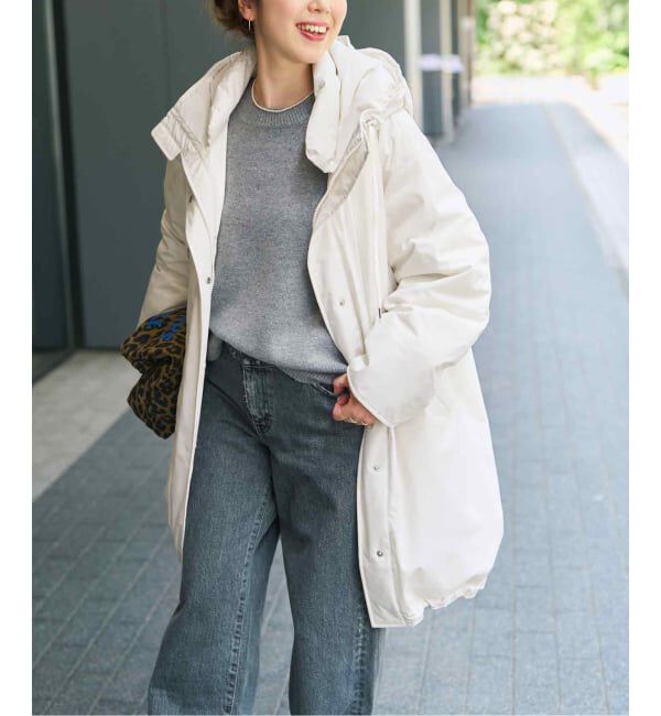 Spick and Span「《一部店舗+WEB限定予約》撥水ダウンロングコート」|ダウン|ホワイト