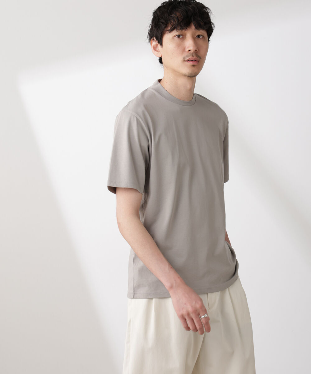 nano･universe「ジャケT(R) クルーネック 半袖」|Tシャツ・カットソー|グレー