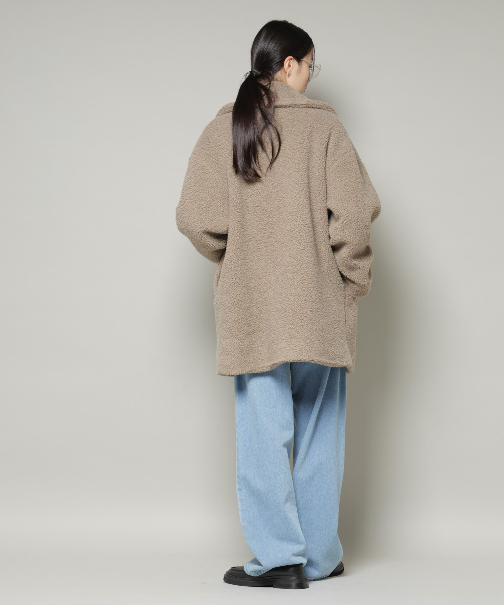 NANO universe「ボアワイドダブルボタンコート」|その他|