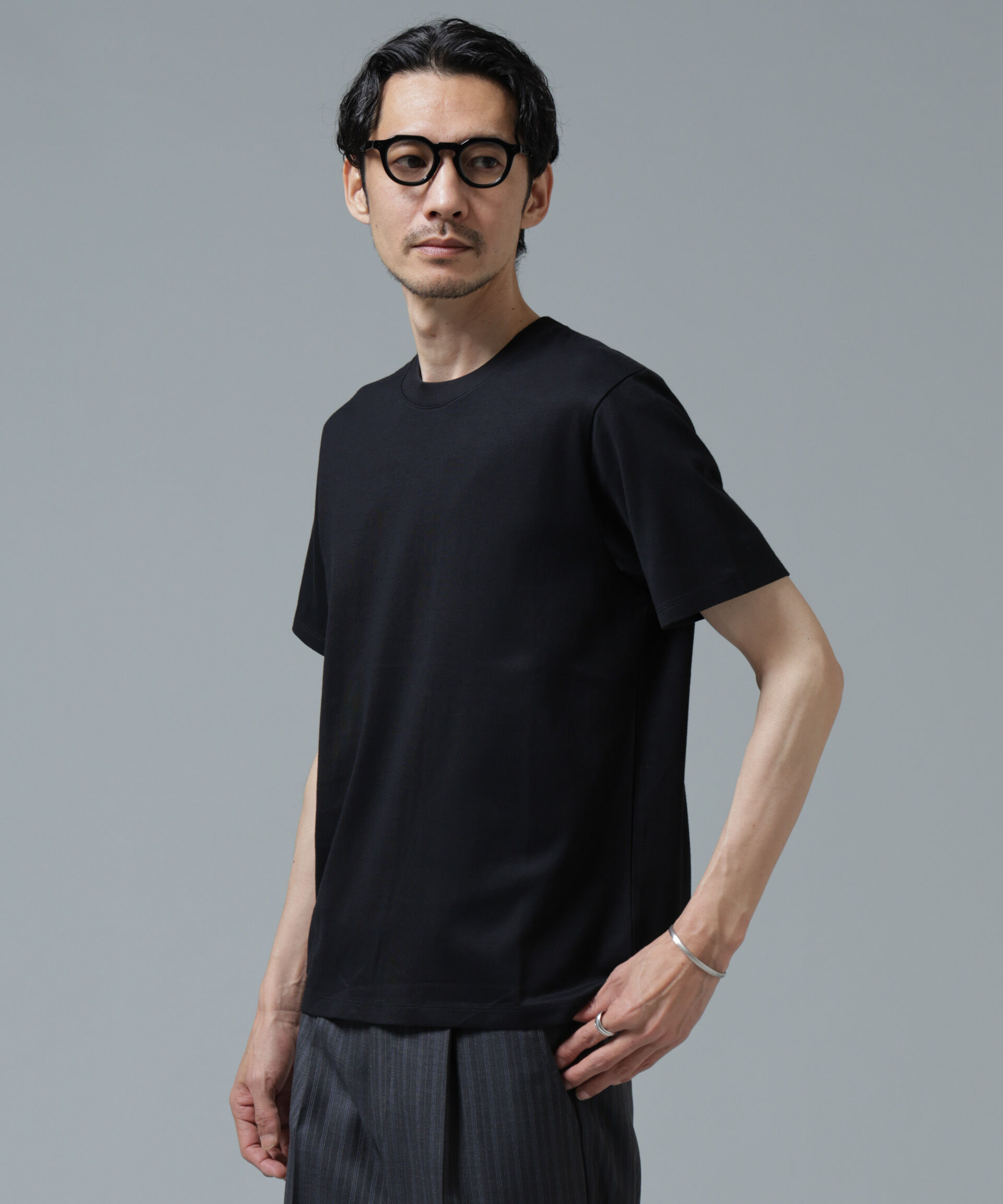 NANO universe「Anti Soaked(R) 汗染み防止 ミドルウェイト 7.1oz レギュラーシルエットTシャツ」|Tシャツ・カットソー|
