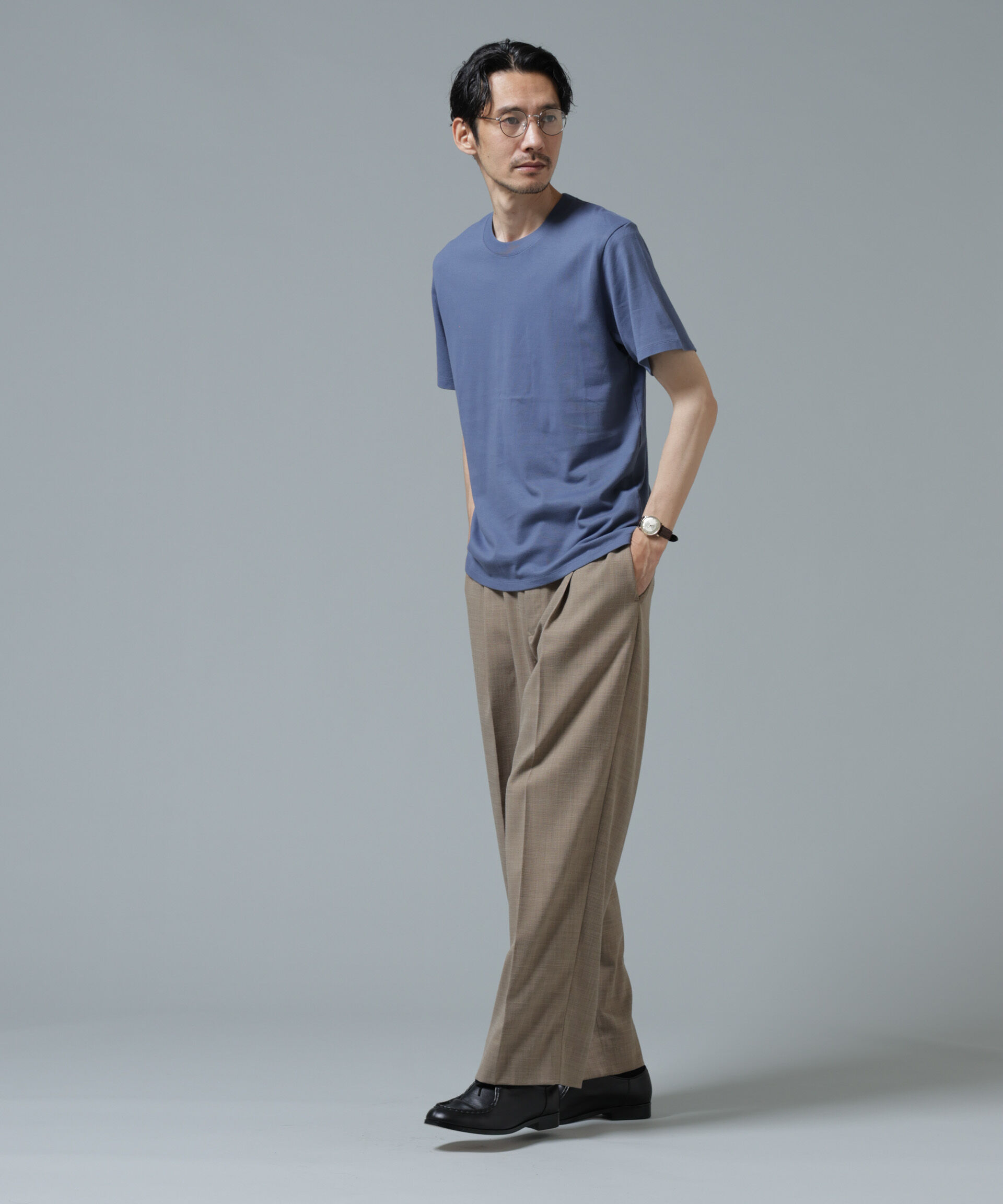NANO universe「Anti Soaked(R) 汗染み防止 ミドルウェイト 7.1oz レギュラーシルエットTシャツ」|Tシャツ・カットソー|