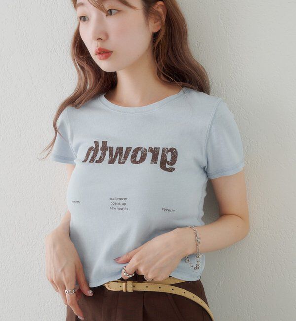  「【S.Mサイズ展開】Newヴィンテージ加工ロゴTEE」|Tシャツ・カットソー|スカイブルー