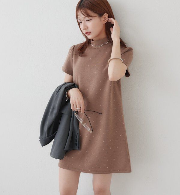  「ラメポンチミニワンピース」|ワンピース|