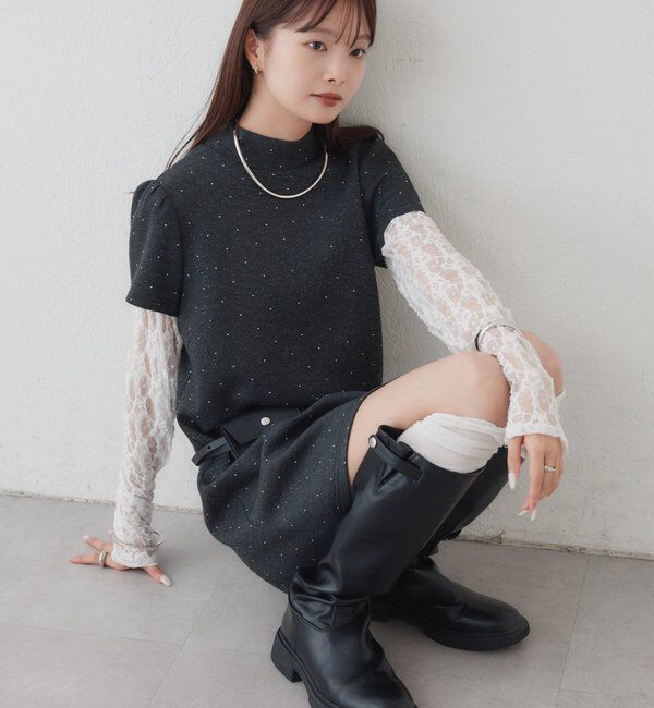  「ラメポンチミニワンピース」|ワンピース|