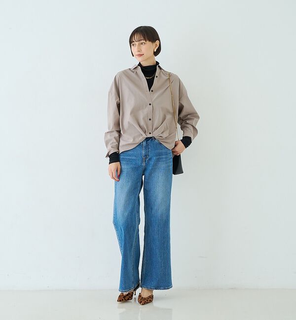 Rouge vif「前後2WAYウール釦テレコタートルカットソー【予約】」|Tシャツ・カットソー|