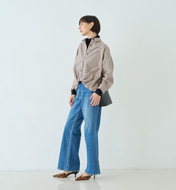 Rouge vif「前後2WAYウール釦テレコタートルカットソー【予約】」|Tシャツ・カットソー|