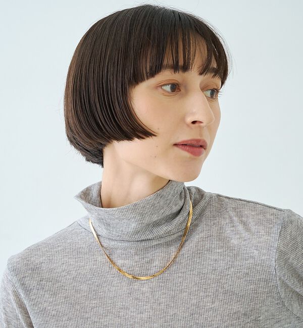 Rouge vif「前後2WAYウール釦テレコタートルカットソー【予約】」|Tシャツ・カットソー|