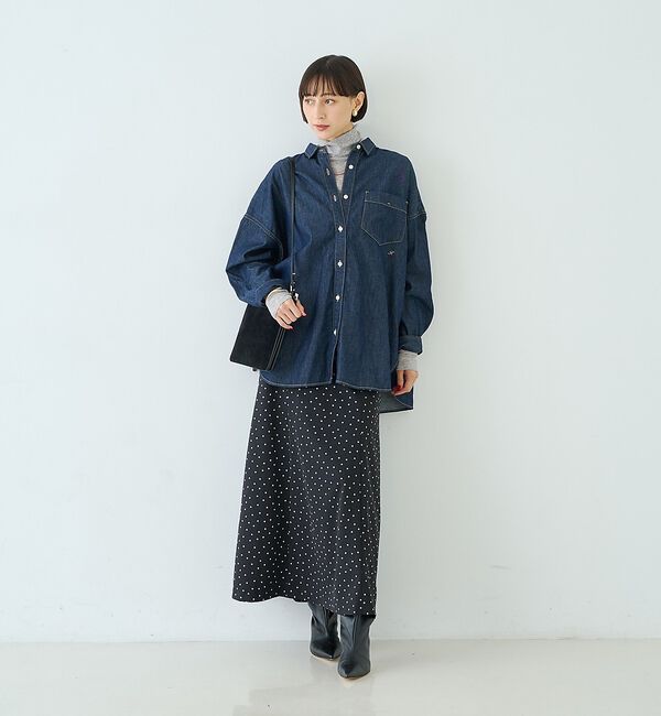Rouge vif「前後2WAYウール釦テレコタートルカットソー【予約】」|Tシャツ・カットソー|