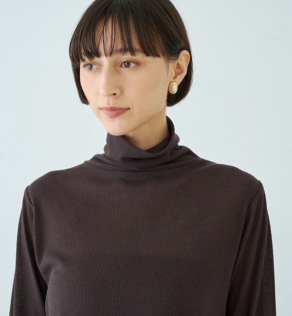 Rouge vif「前後2WAYウール釦テレコタートルカットソー【予約】」|Tシャツ・カットソー|