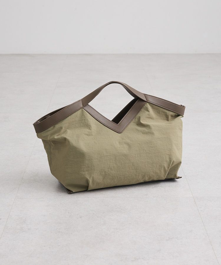 Green Parks「Vカットナイロントートバッグ」|トートバッグ|Khaki