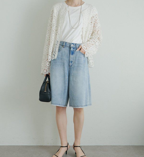  「リヨセル混デニムハーフパンツ」|その他|