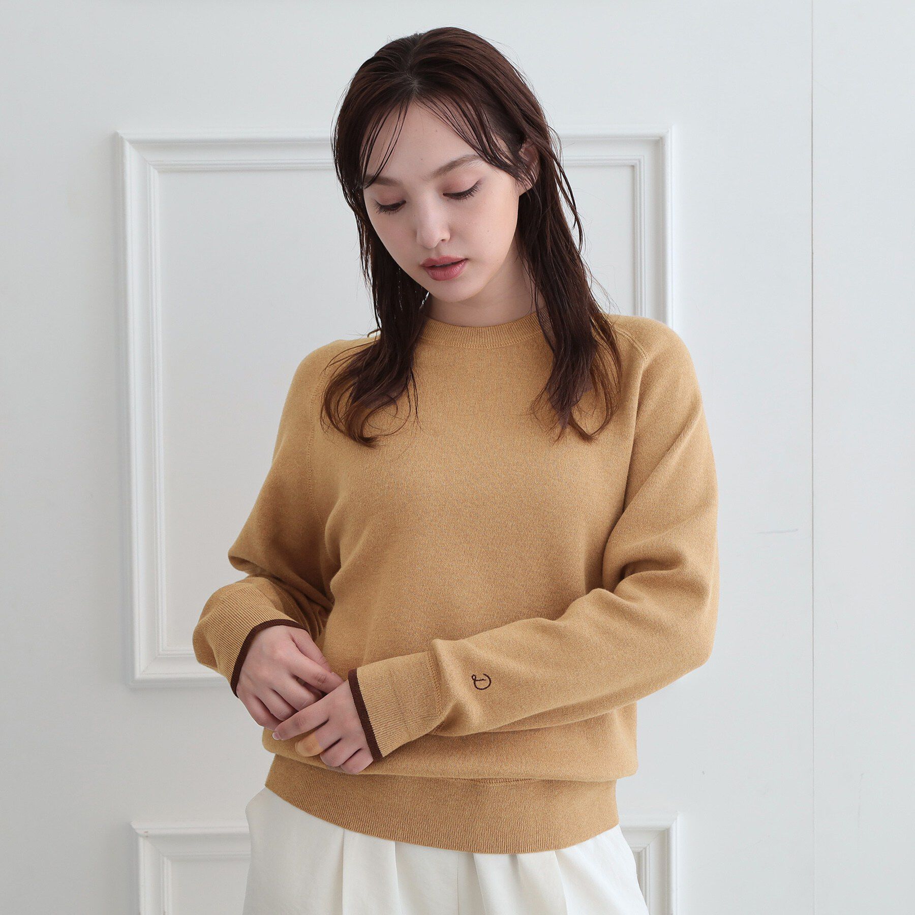 DRESSTERIOR「【6色展開】ウォッシャブルコットンカシミヤ混配色ニット」|ニット・セーター|