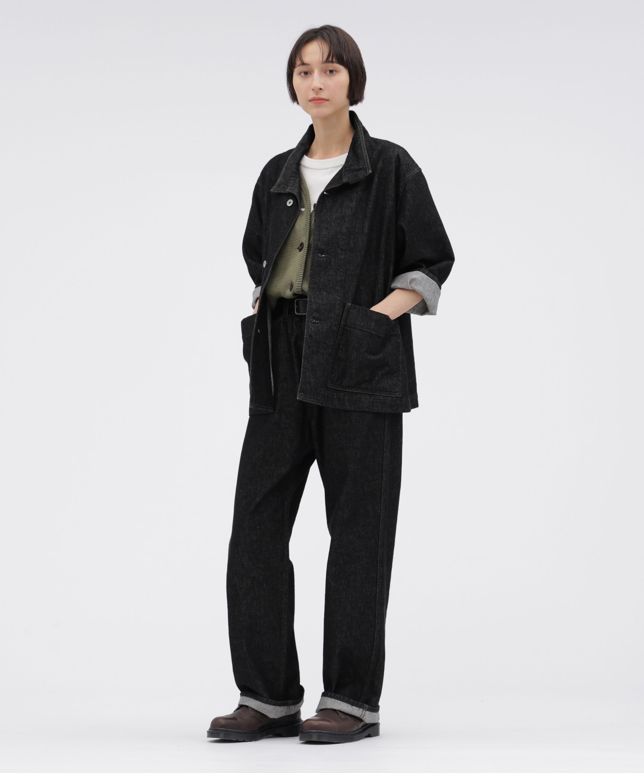 MHL.「CANTON BLACK DENIM BLOUSON」|ブルゾン・スタジャン|