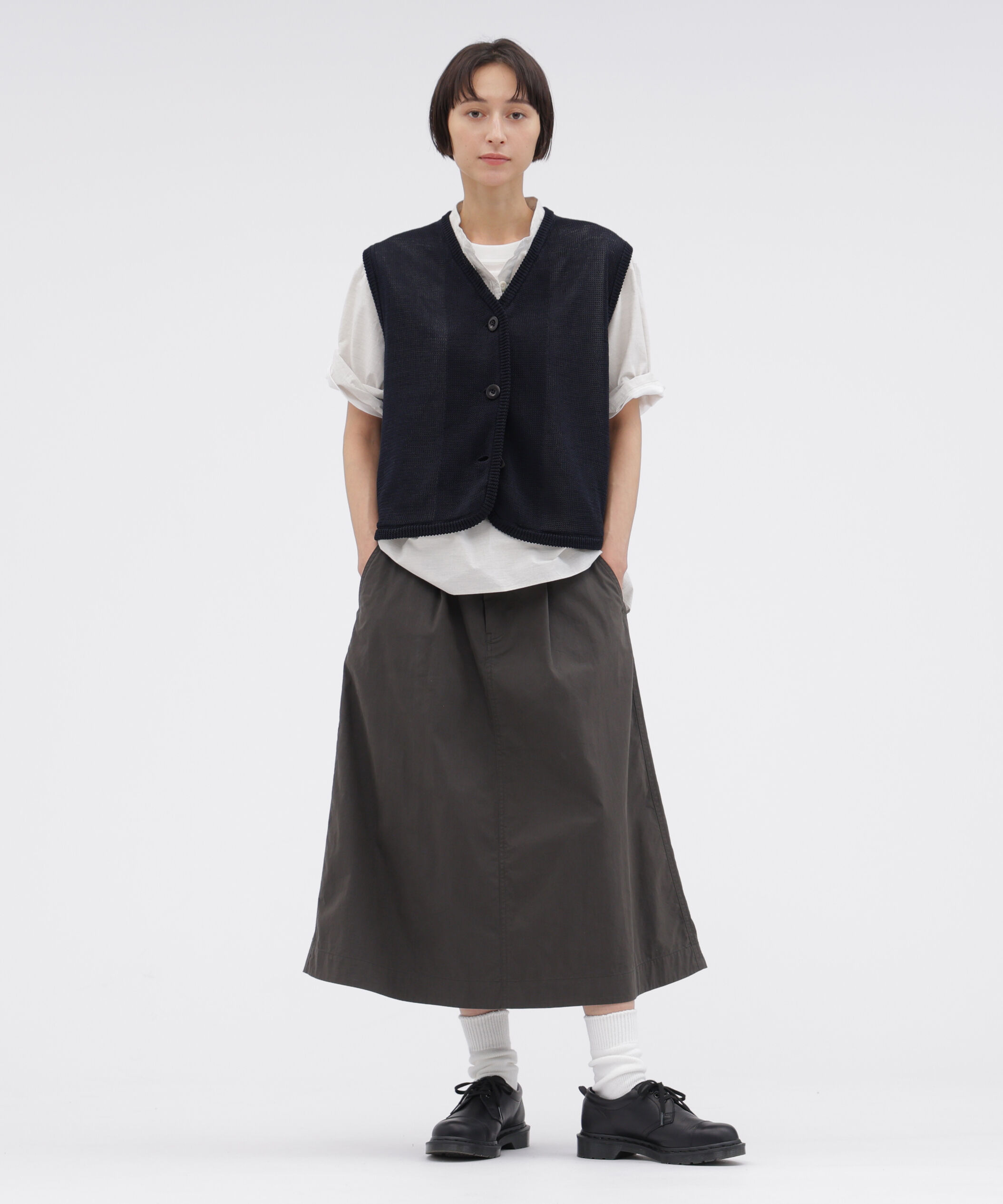 MHL.「WASHED COTTON NYLON SKIRT」|スカート|
