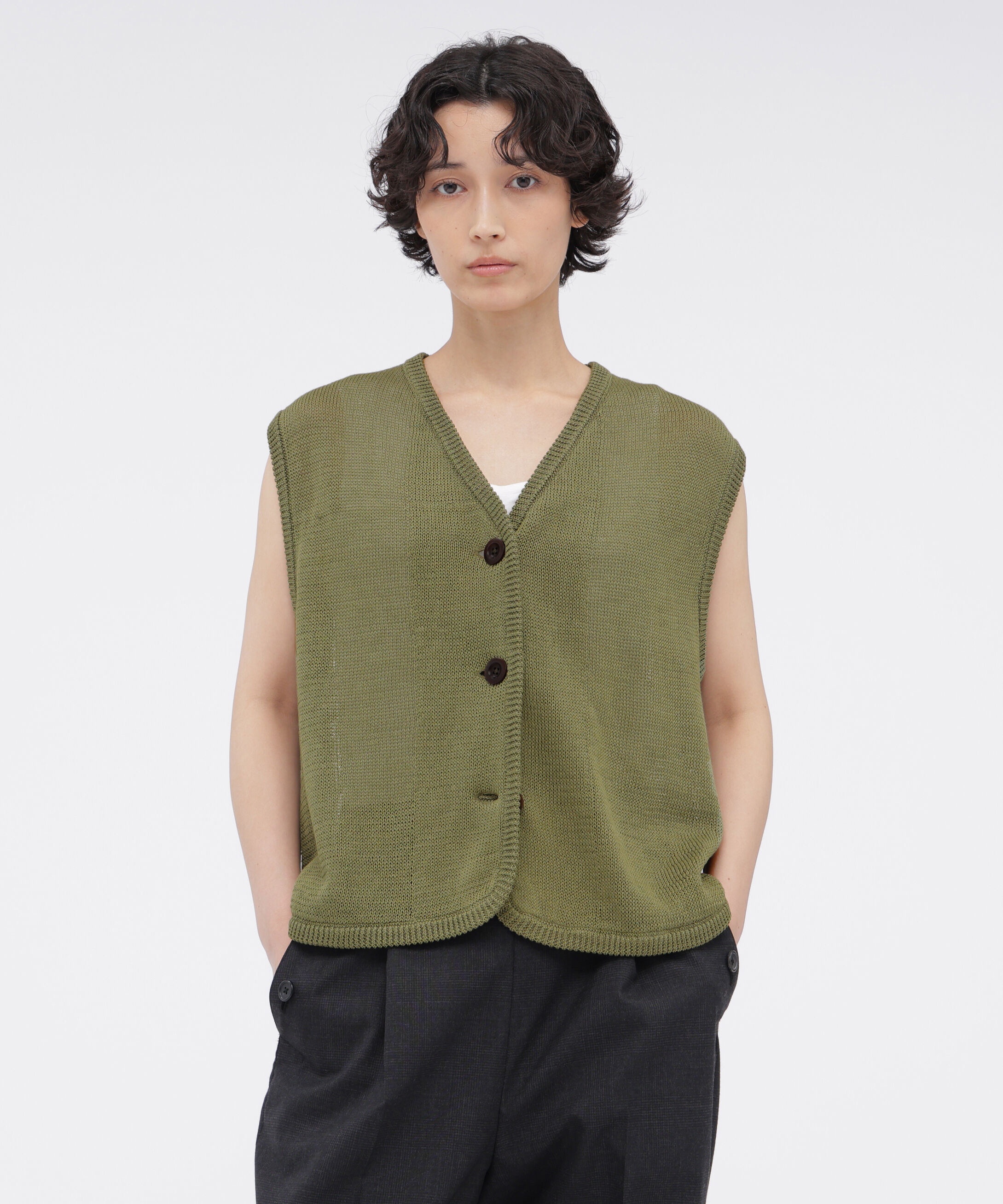 MHL.「COATED COTTON KNITWEAR」|ニット・セーター|APPLE GREEN4