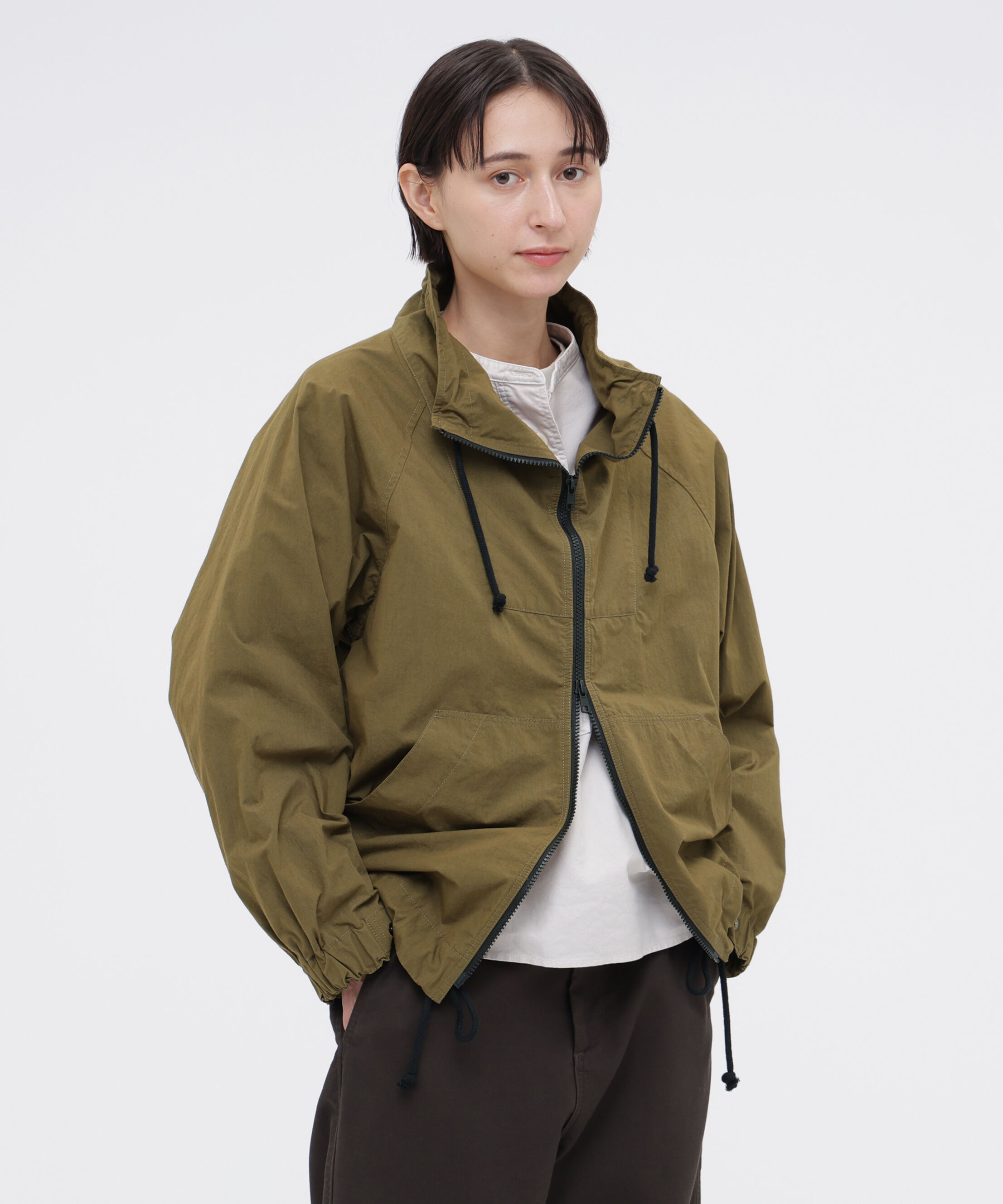 MHL.「COTTON NYLON PLAINWEAVE BLOUSON」|ブルゾン・スタジャン|KHAKI