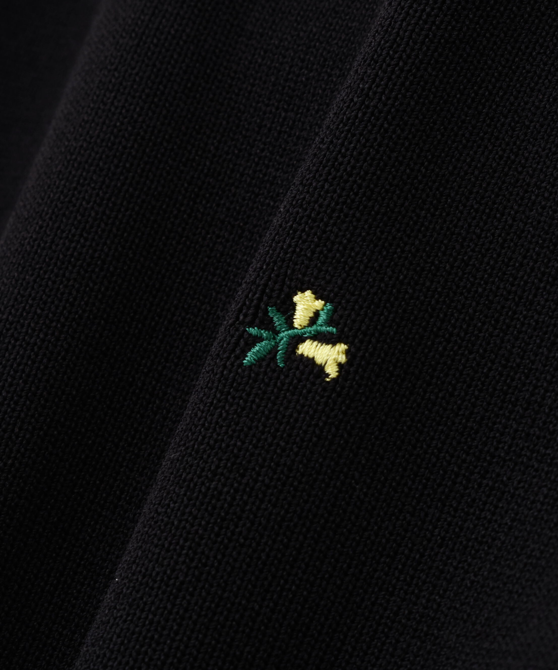  「〈N.〉ポロカラーフラワー刺繍ニット」|ニット・セーター|