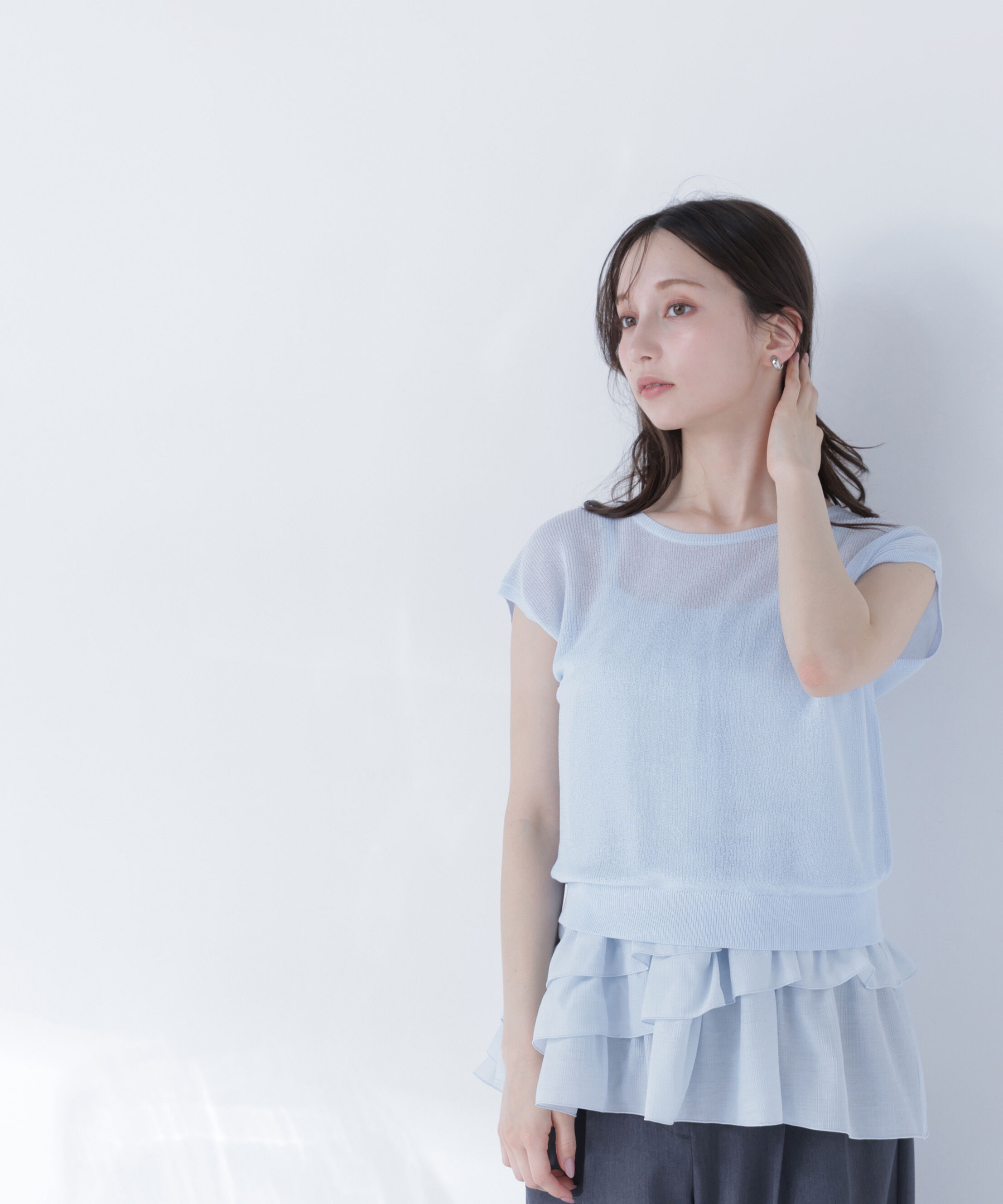  「ニットセットティアードキャミ」|シャツ・ブラウス|