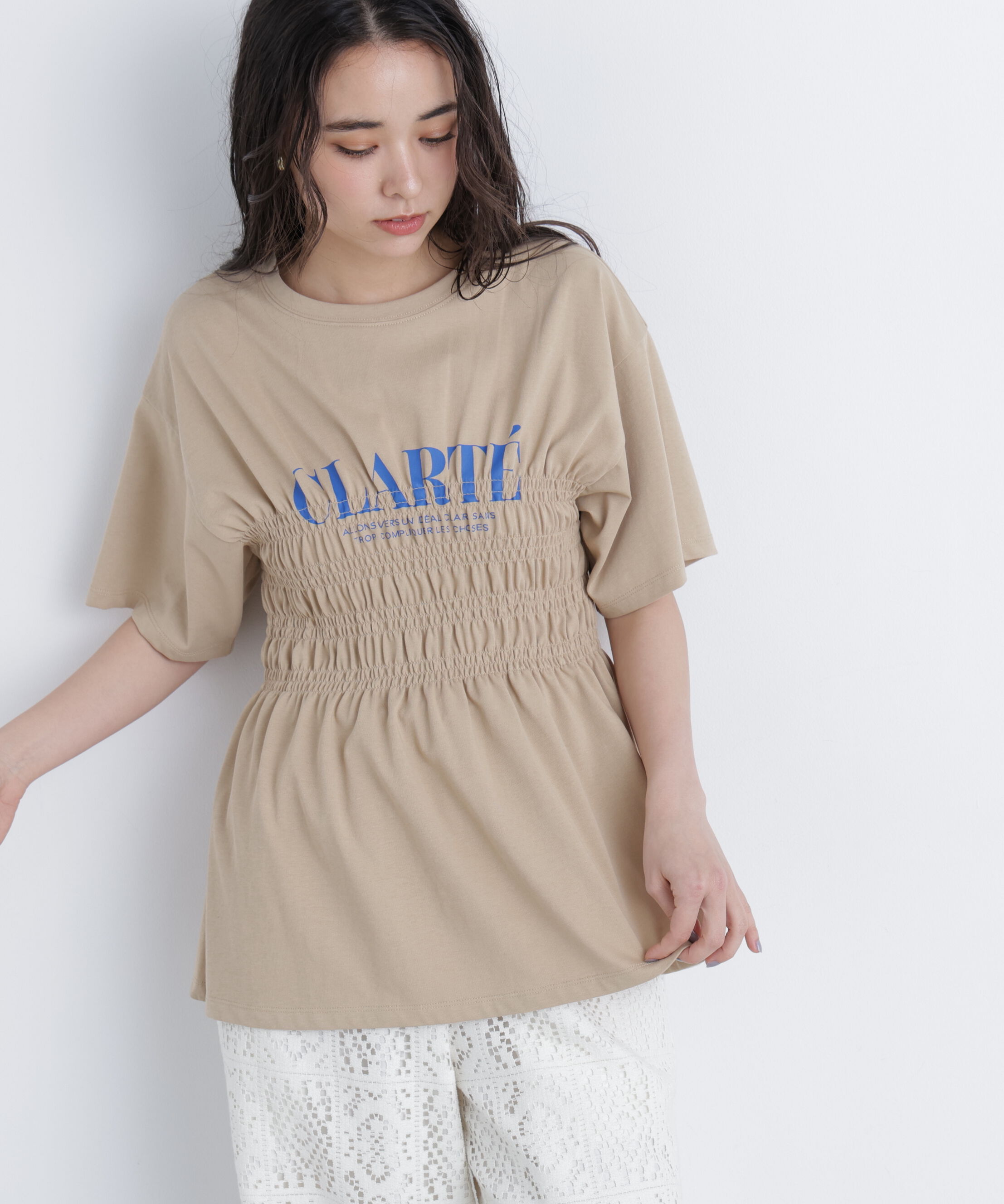  「〈N.〉シャーリングペプラムカットソー」|Tシャツ・カットソー|