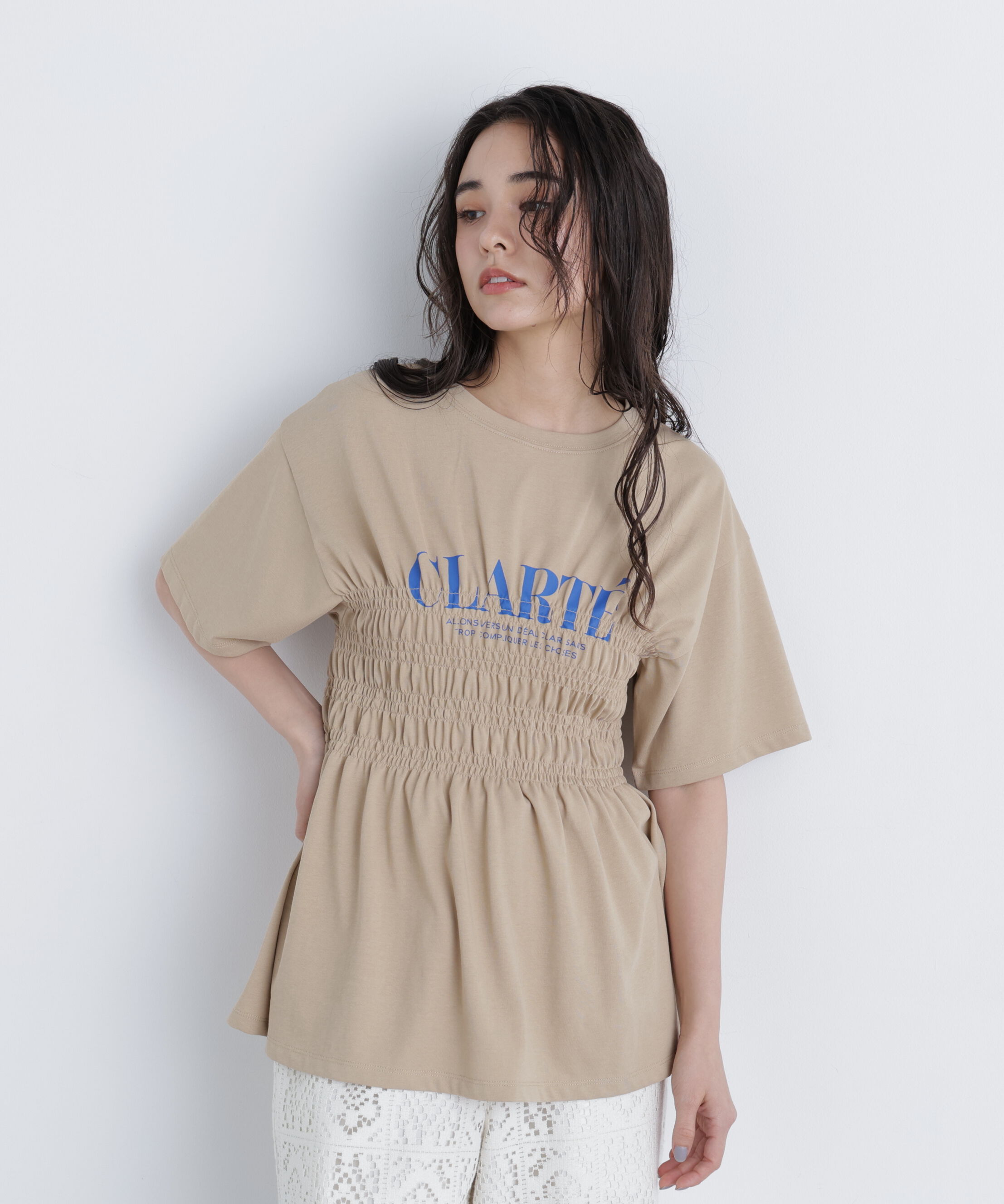  「〈N.〉シャーリングペプラムカットソー」|Tシャツ・カットソー|