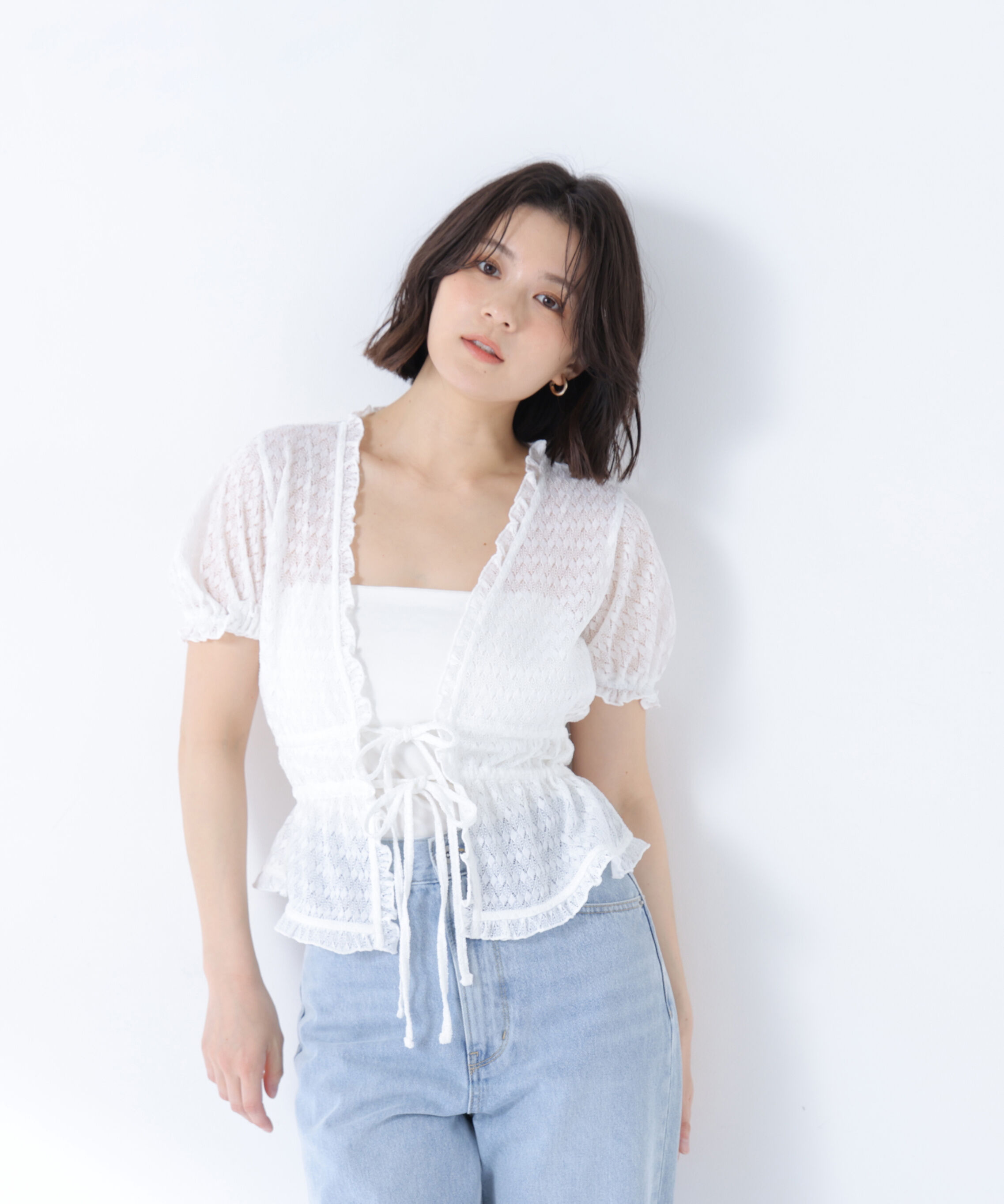  「クロシェカットカーディガン」|Tシャツ・カットソー|