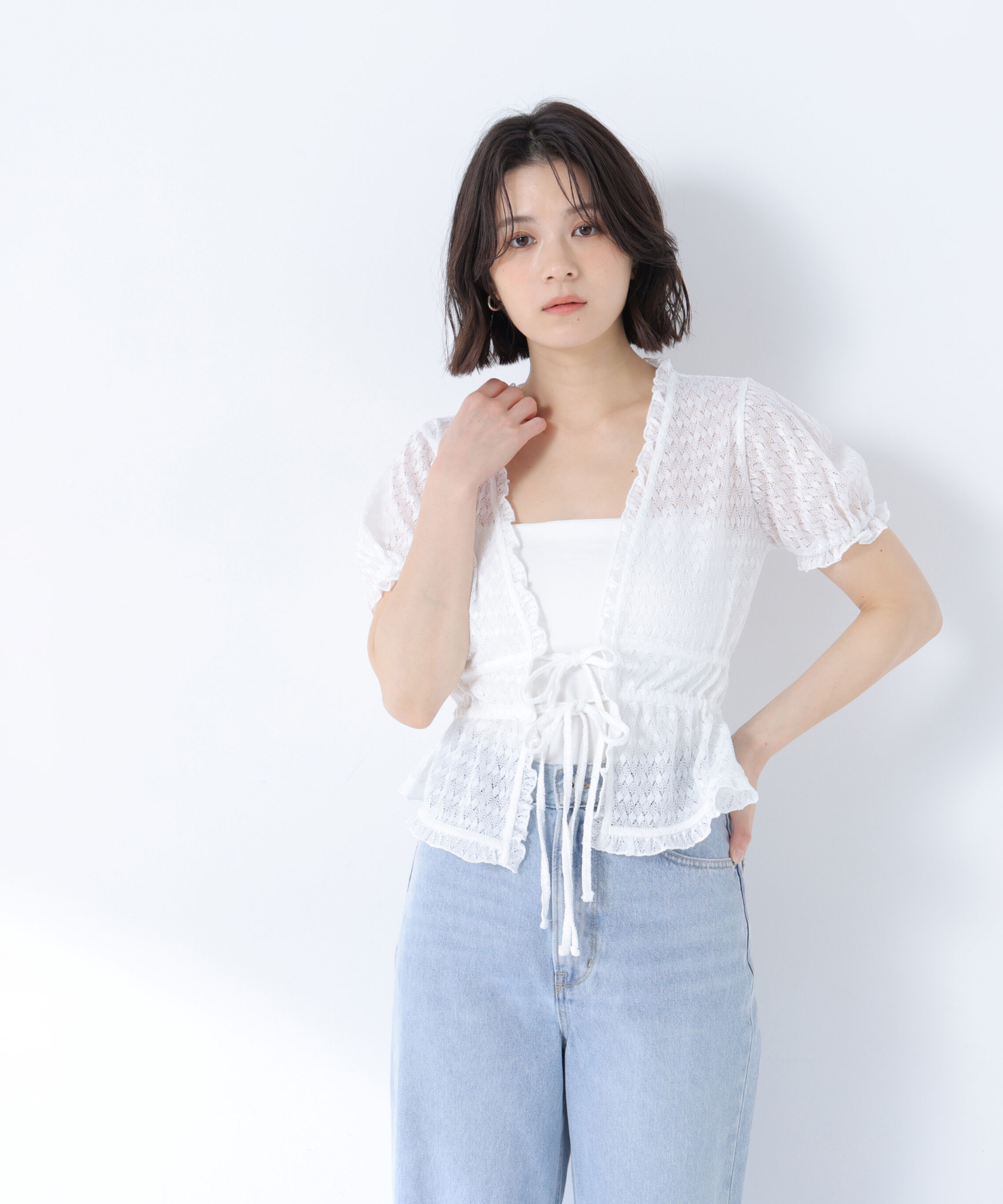  「クロシェカットカーディガン」|Tシャツ・カットソー|