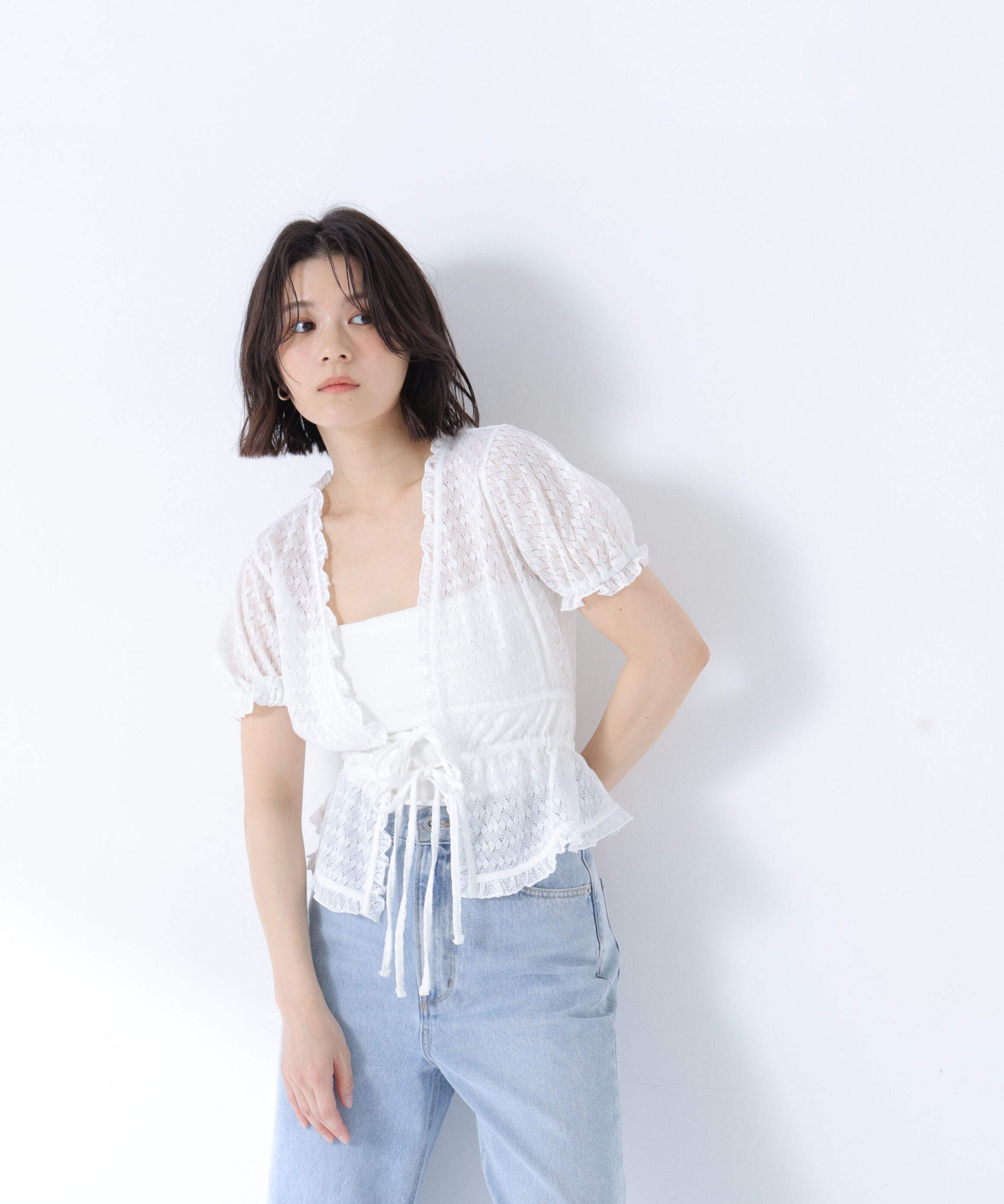  「クロシェカットカーディガン」|Tシャツ・カットソー|