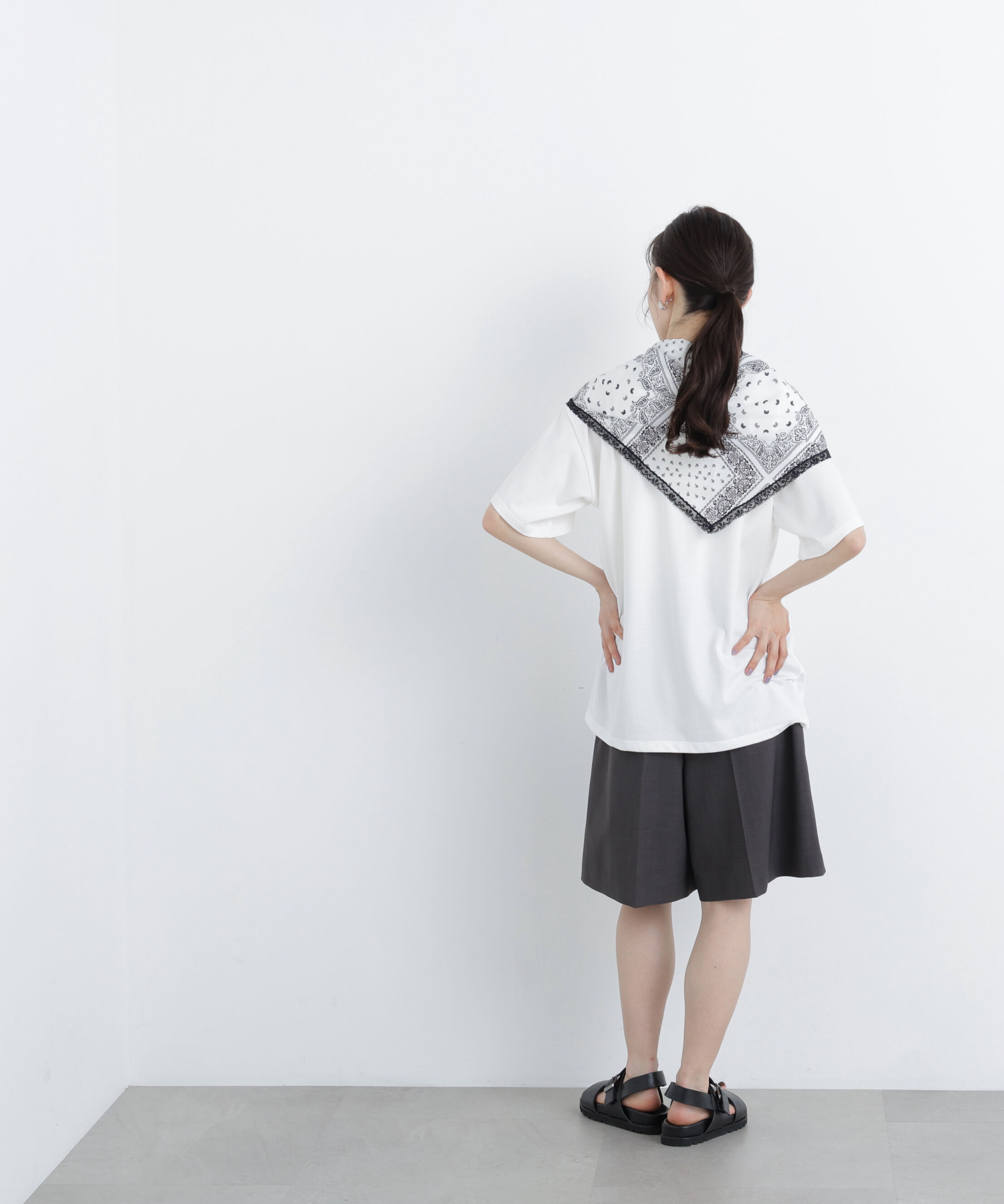  「〈N.〉スカーフ付ビッグTシャツ」|Tシャツ・カットソー|