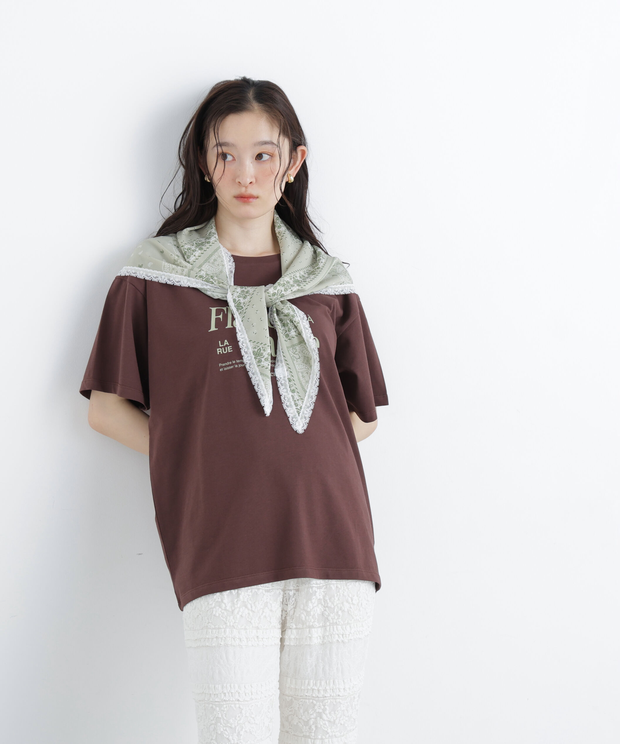  「〈N.〉スカーフ付ビッグTシャツ」|Tシャツ・カットソー|