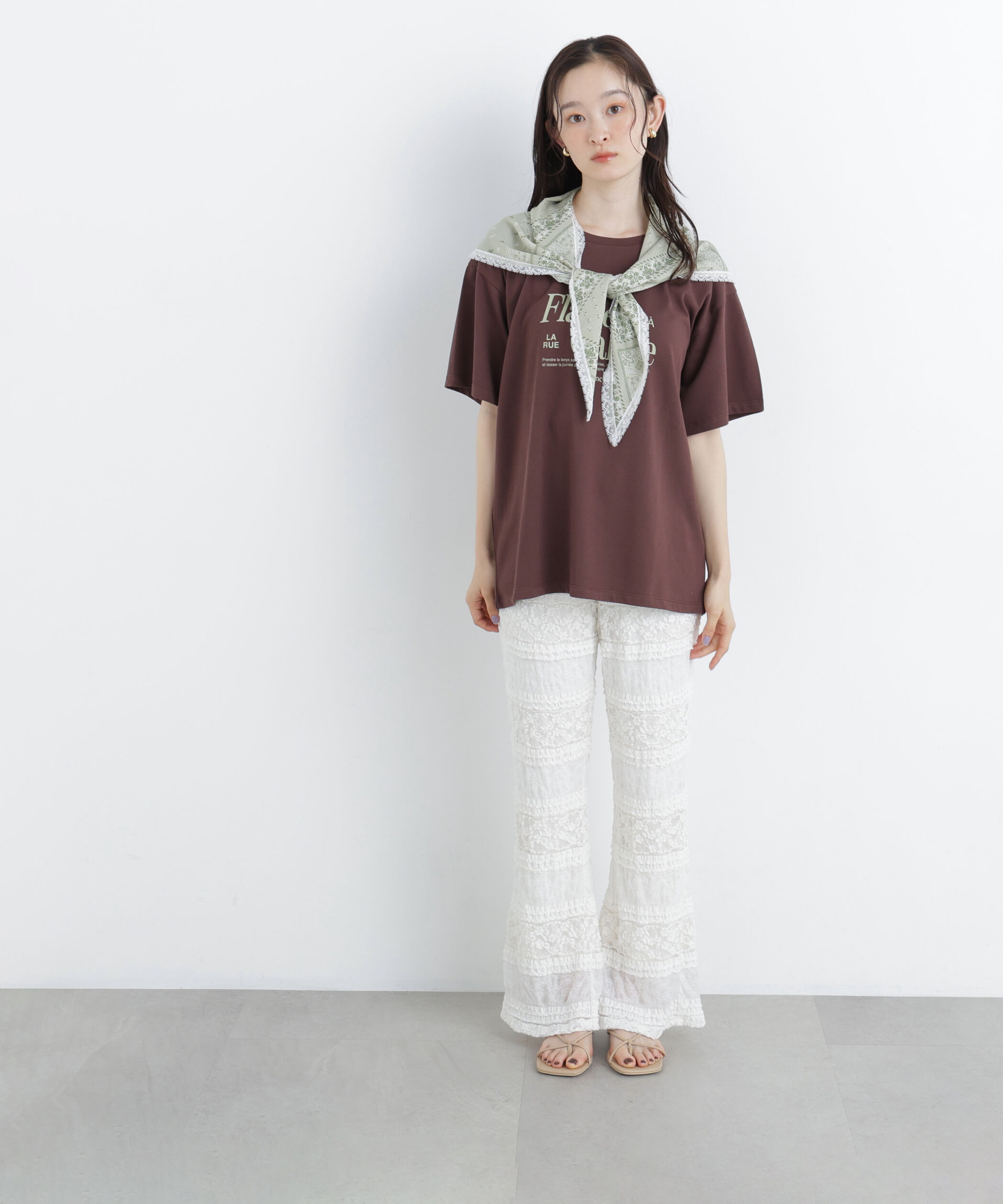  「〈N.〉スカーフ付ビッグTシャツ」|Tシャツ・カットソー|