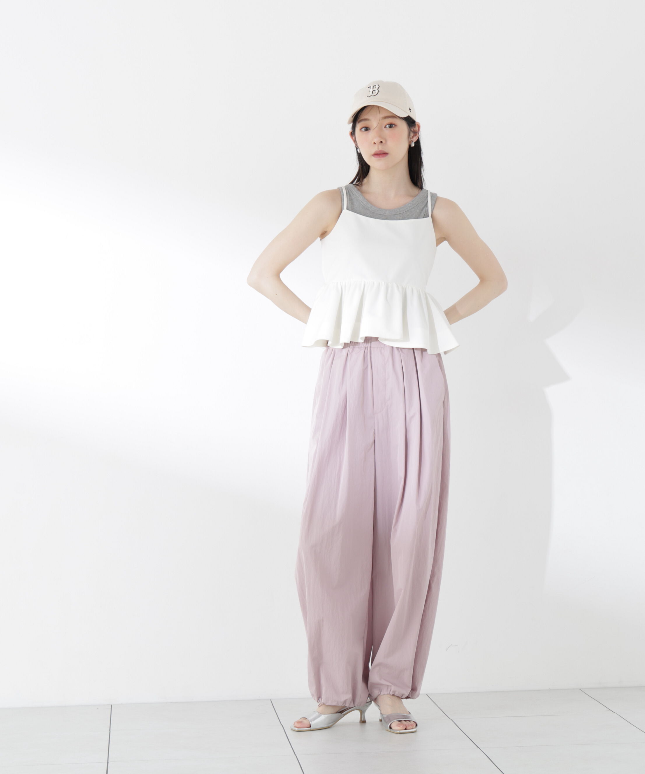 PROPORTION BODY DRESSING「〈a/mie〉ペプラムデザインキャミソール26SS」|シャツ・ブラウス|