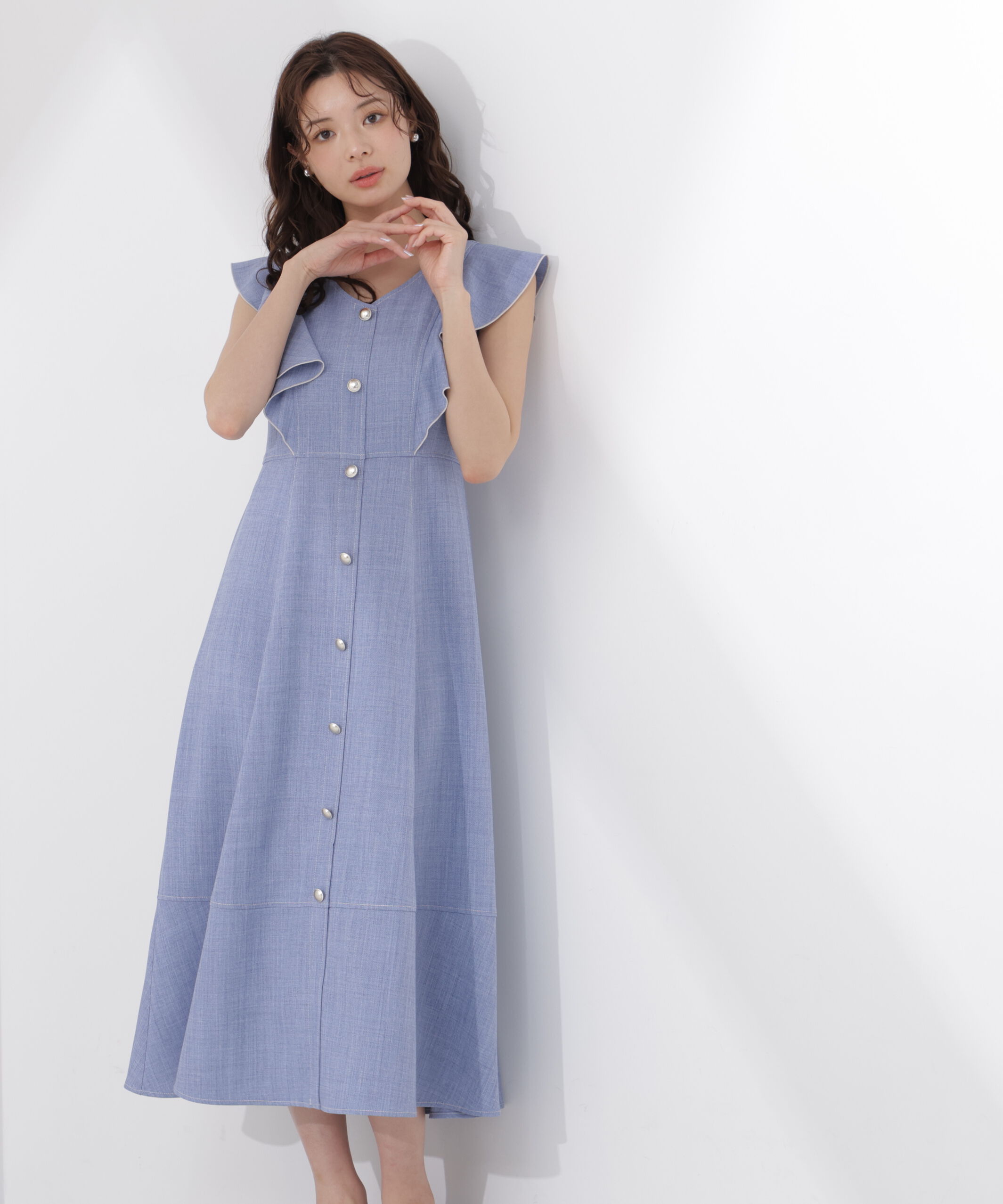 PROPORTION BODY DRESSING「フロントボタンステッチワンピース26SS」|ワンピース|