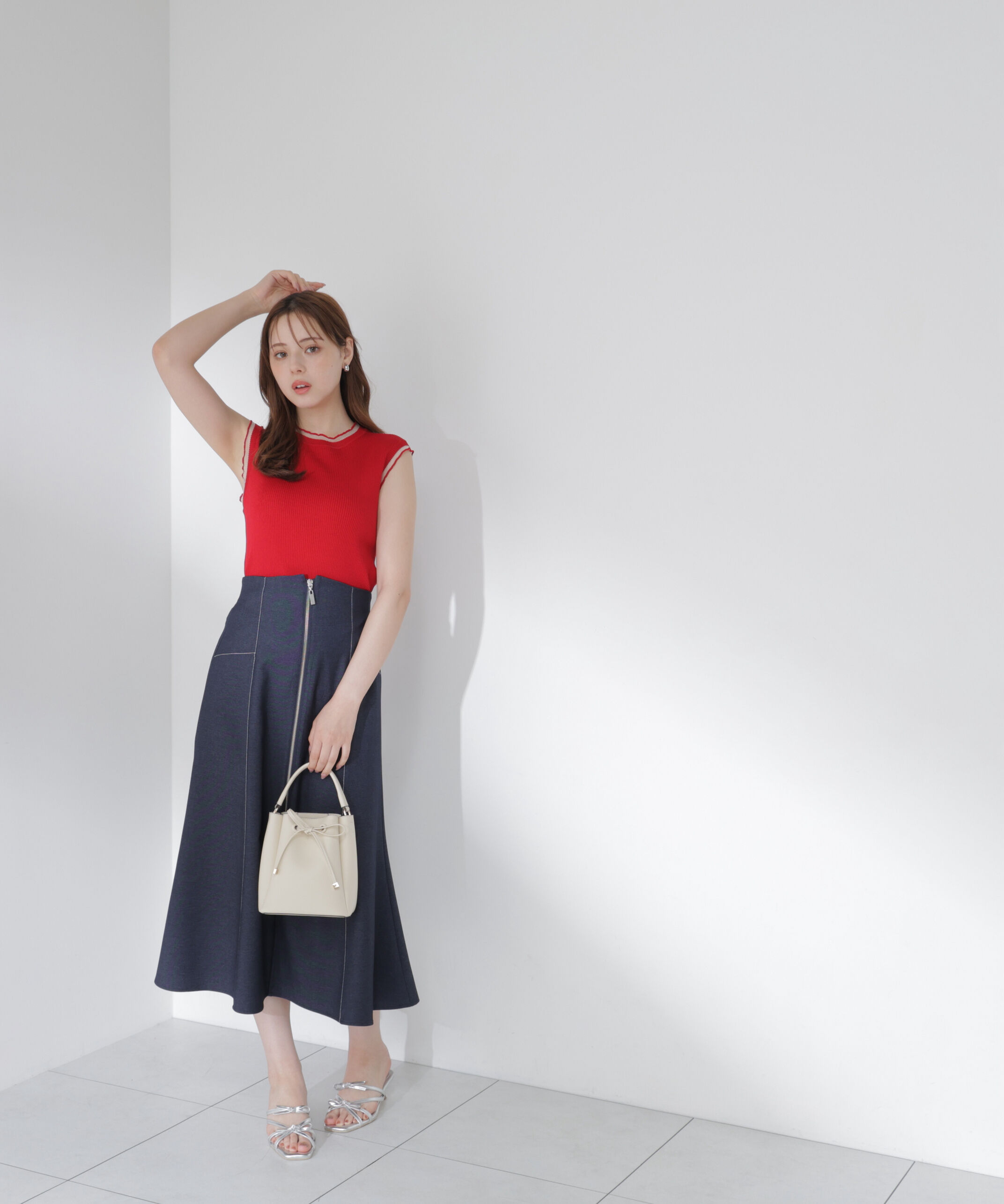 PROPORTION BODY DRESSING「＜中川紅葉さん着用＞部分シアーノースリーニット」|ニット・セーター|