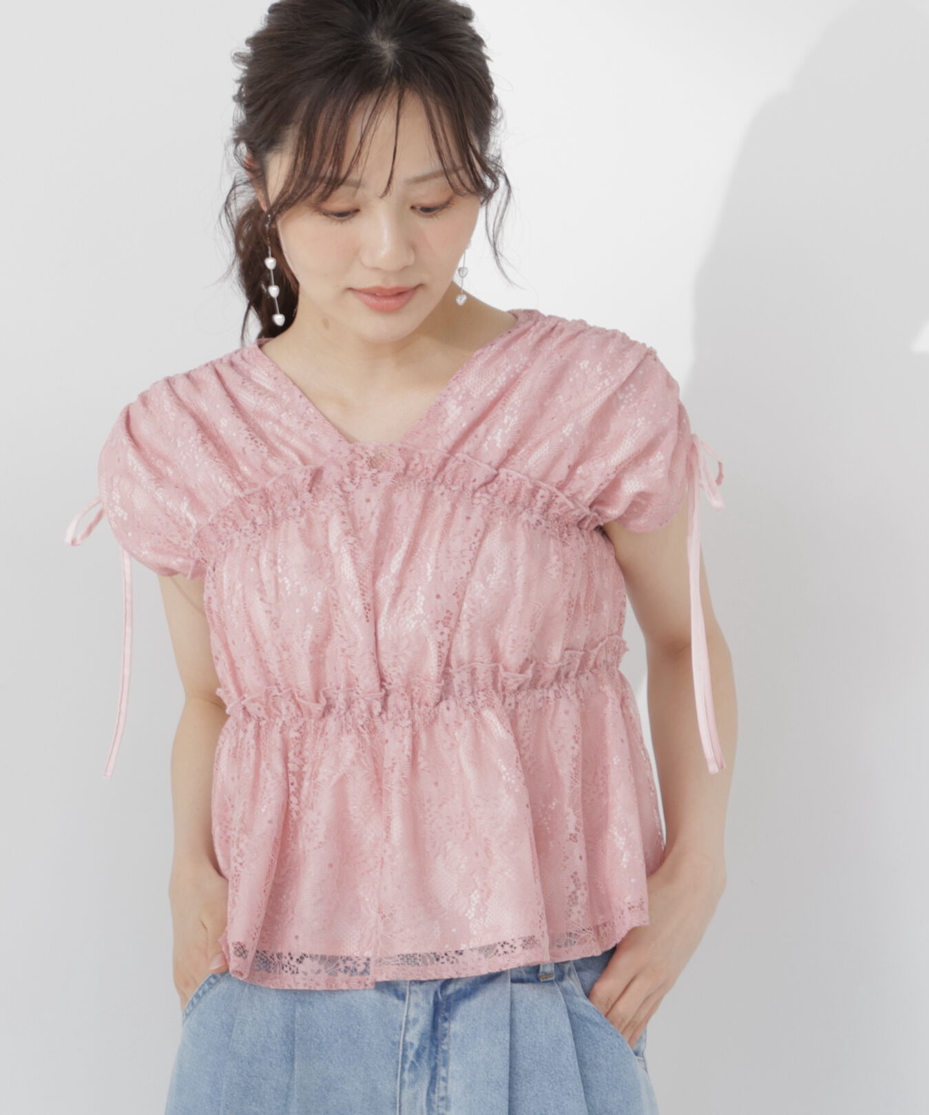PROPORTION BODY DRESSING「レースギャザーブラウス」|シャツ・ブラウス|