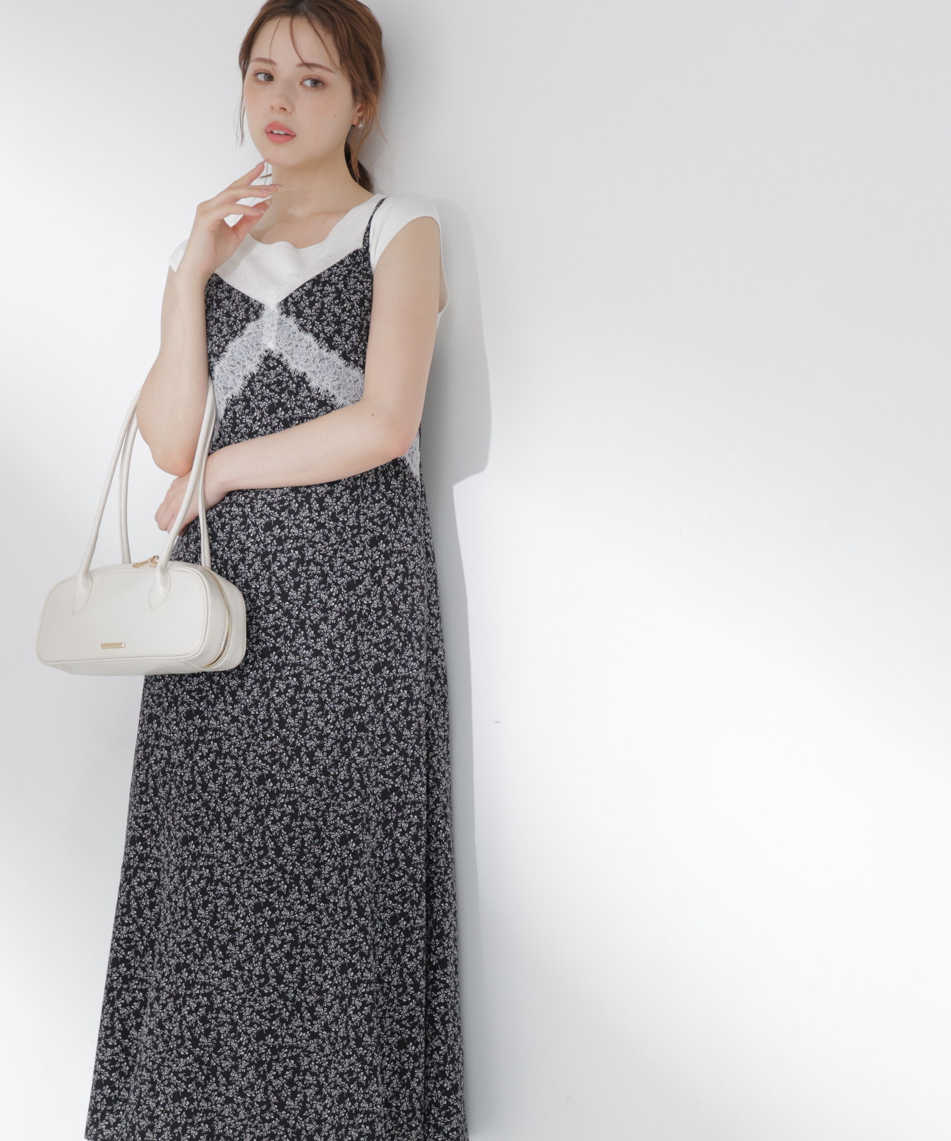 PROPORTION BODY DRESSING「レーストリム小花キャミワンピース」|ワンピース|ブラック