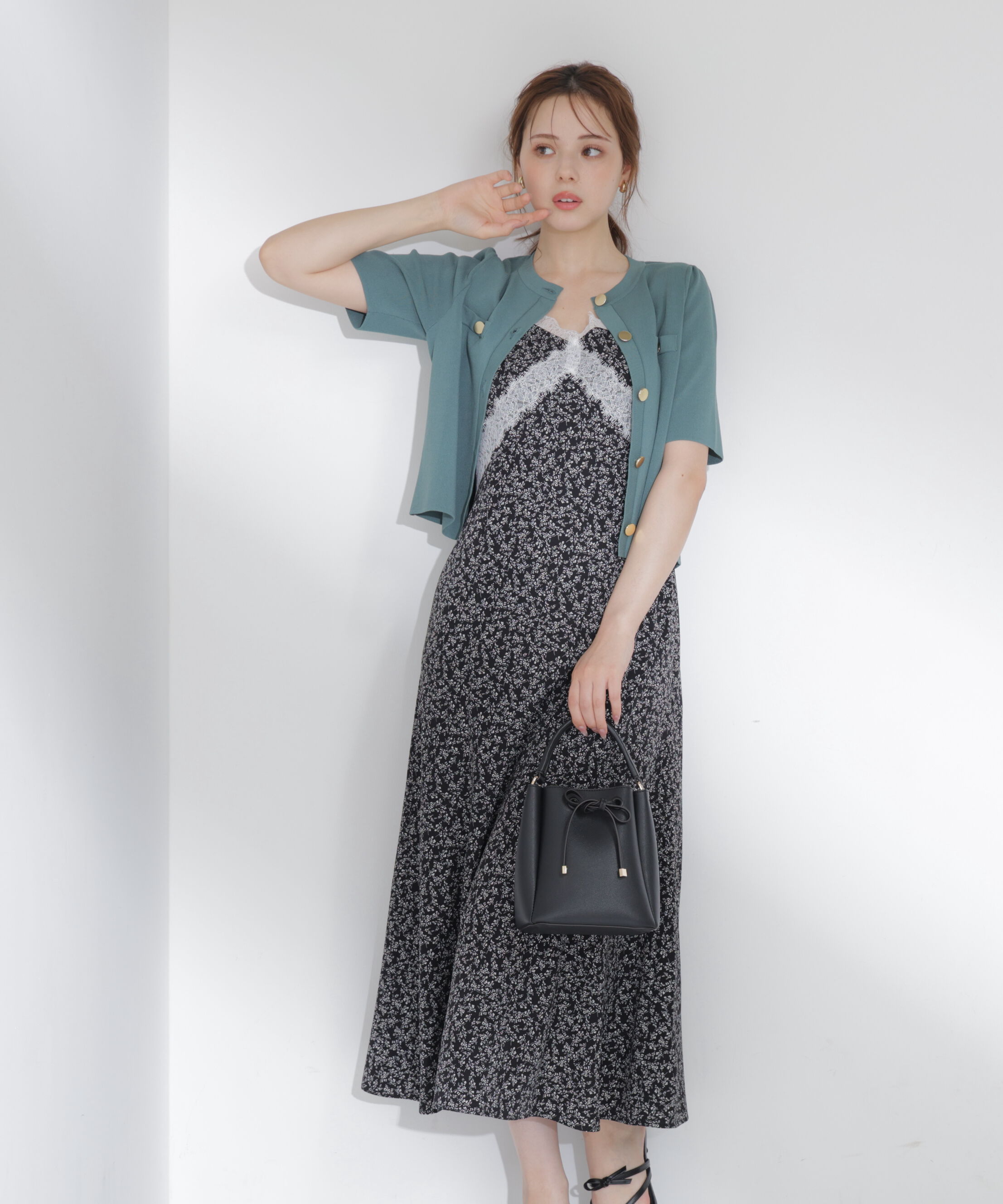 PROPORTION BODY DRESSING「レーストリム小花キャミワンピース」|ワンピース|