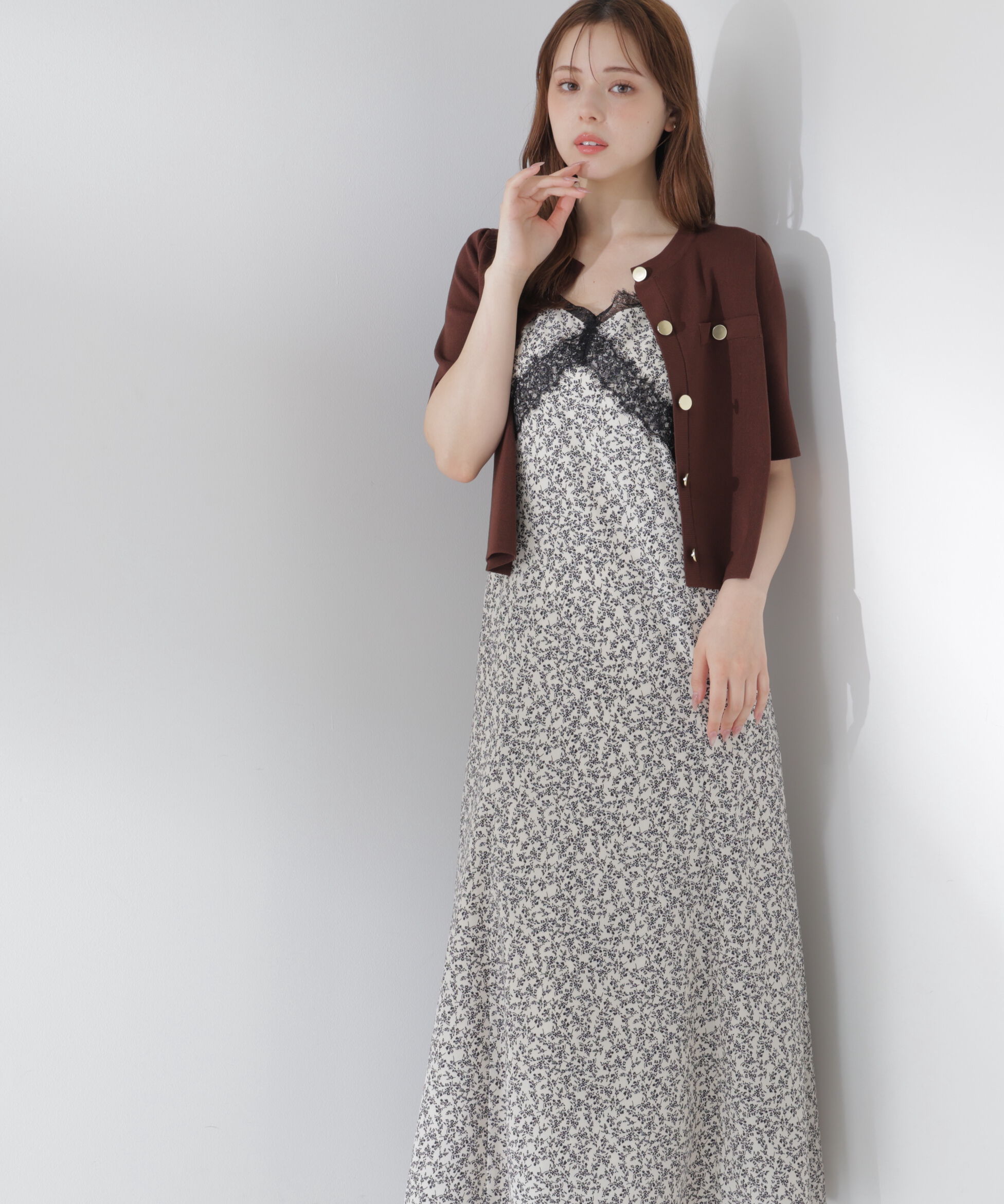 PROPORTION BODY DRESSING「レーストリム小花キャミワンピース」|ワンピース|