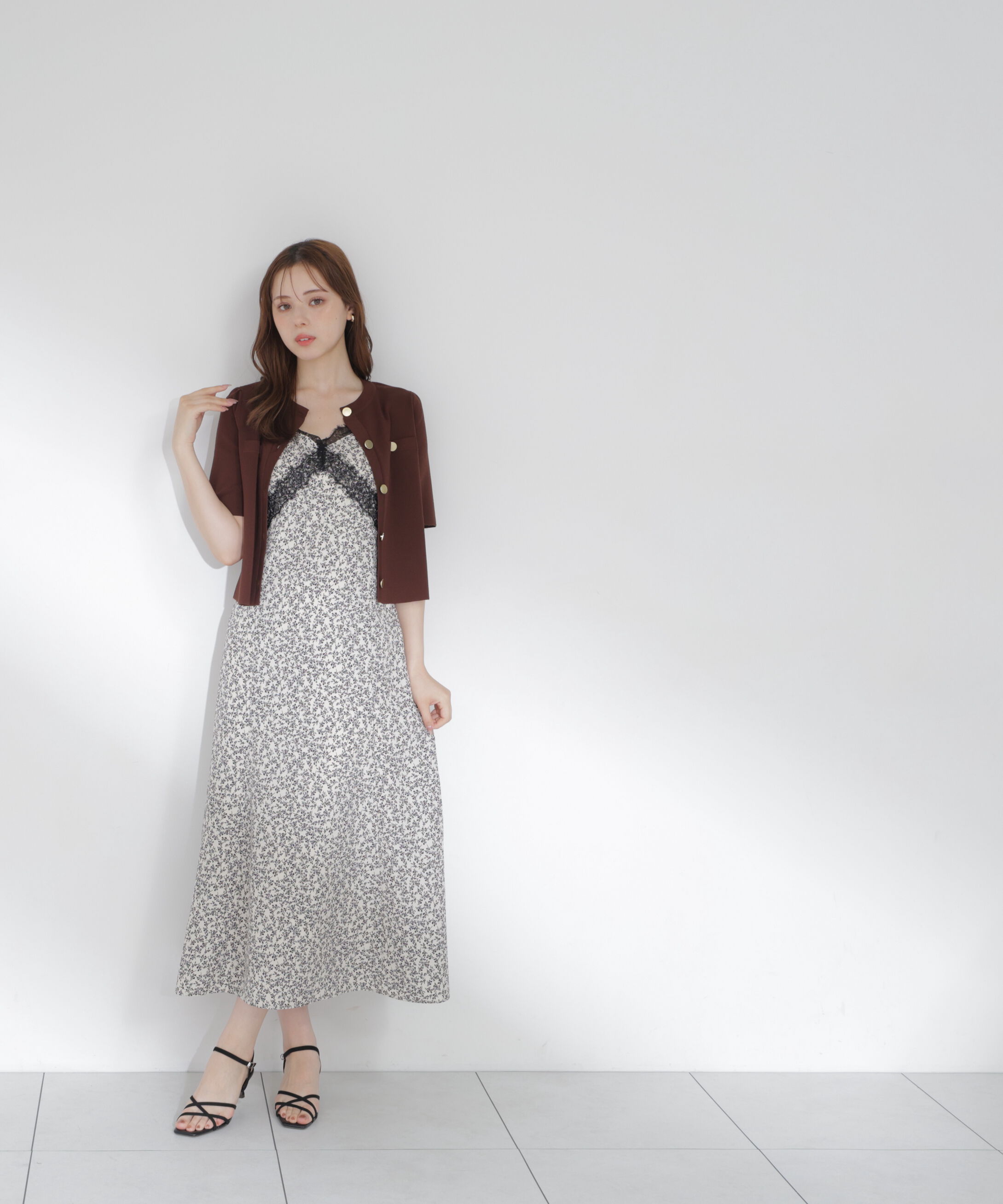 PROPORTION BODY DRESSING「レーストリム小花キャミワンピース」|ワンピース|