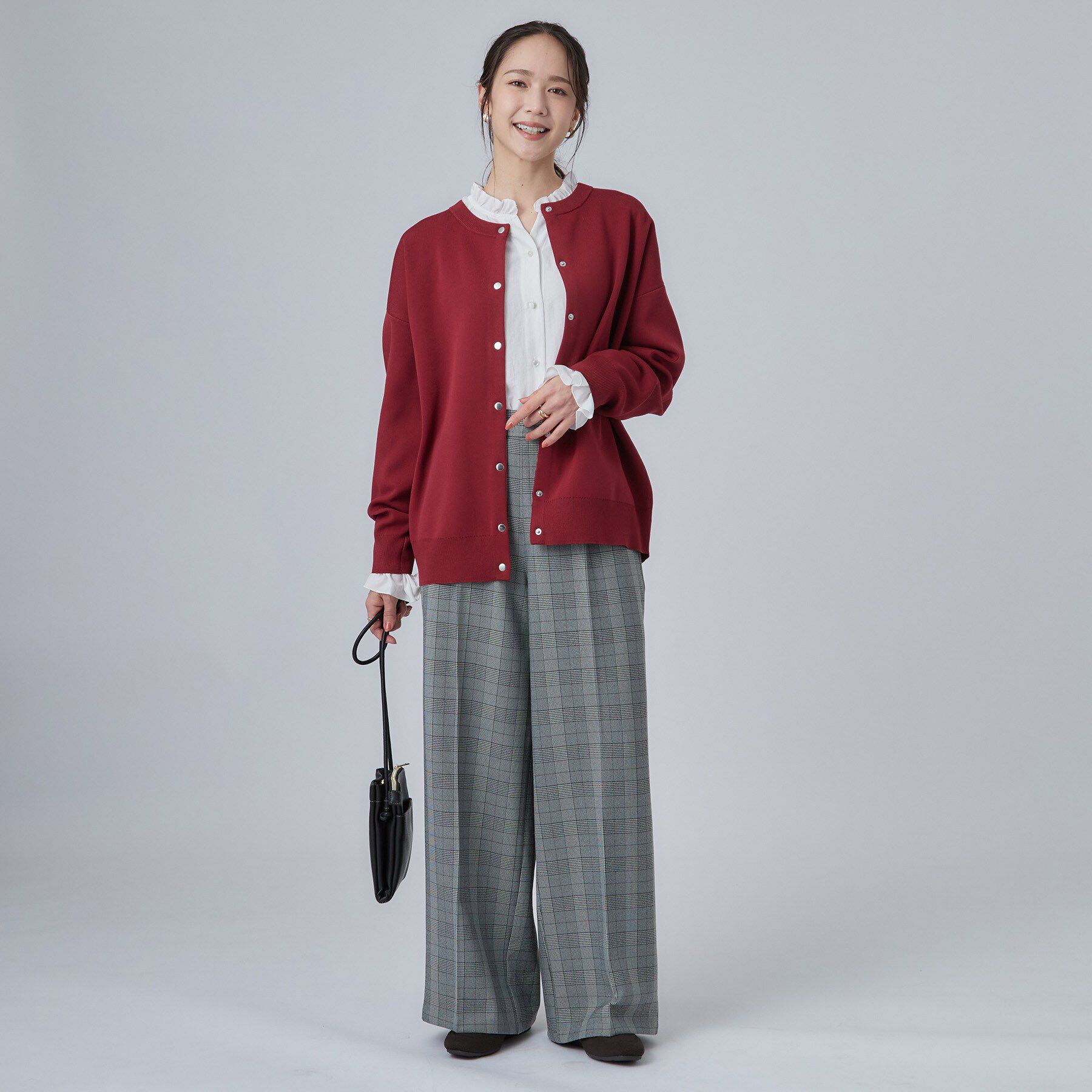 SHOO･LA･RUE「【セットアップ可/洗濯機可】軽やかに羽織れる スポンディッシュ ニットカーディガン」|カーディガン|