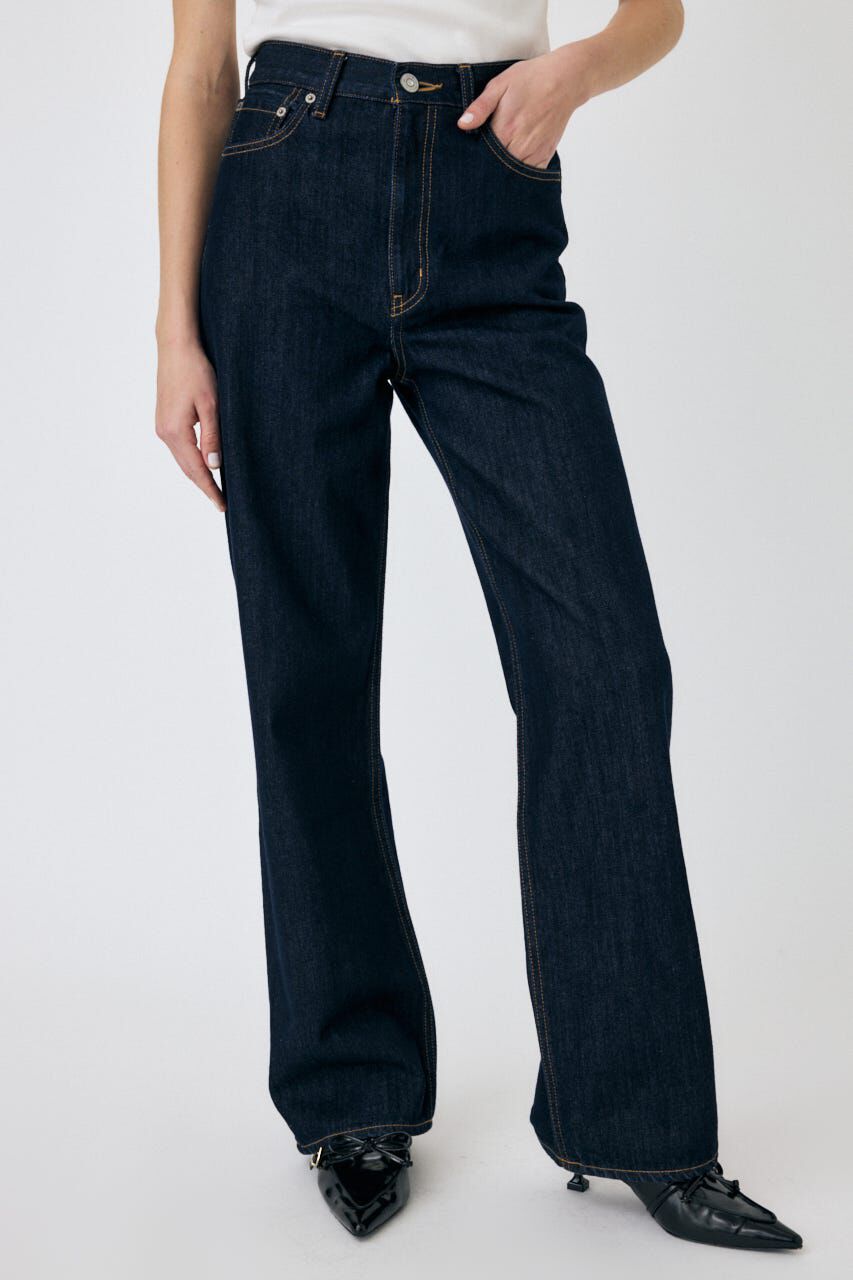 MOUSSY「HIGH WAIST STRAIGHT」|デニム|One Wash1