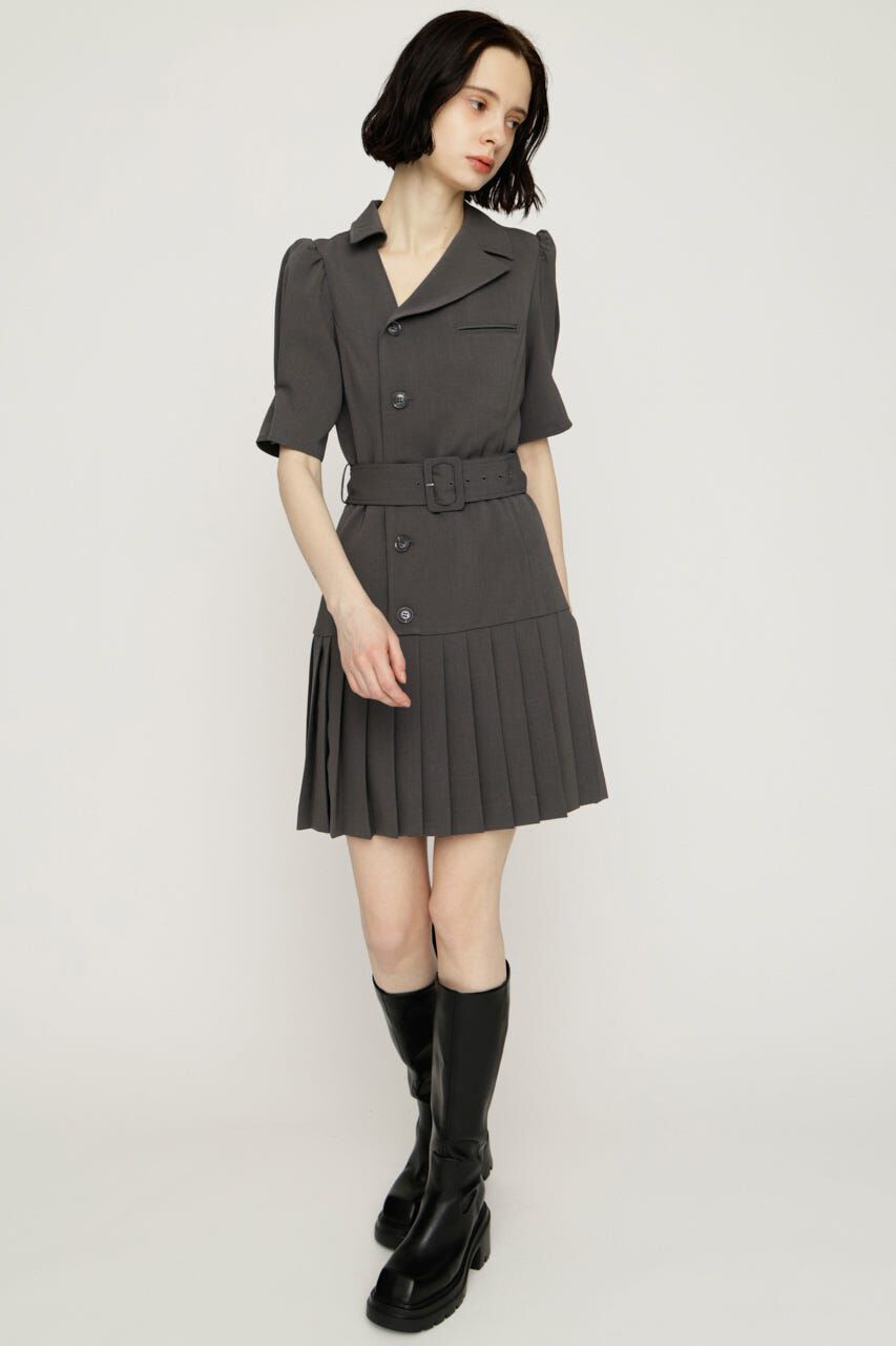 SLY「ASYMMETRY PLEATS ショートワンピース」|ワンピース|