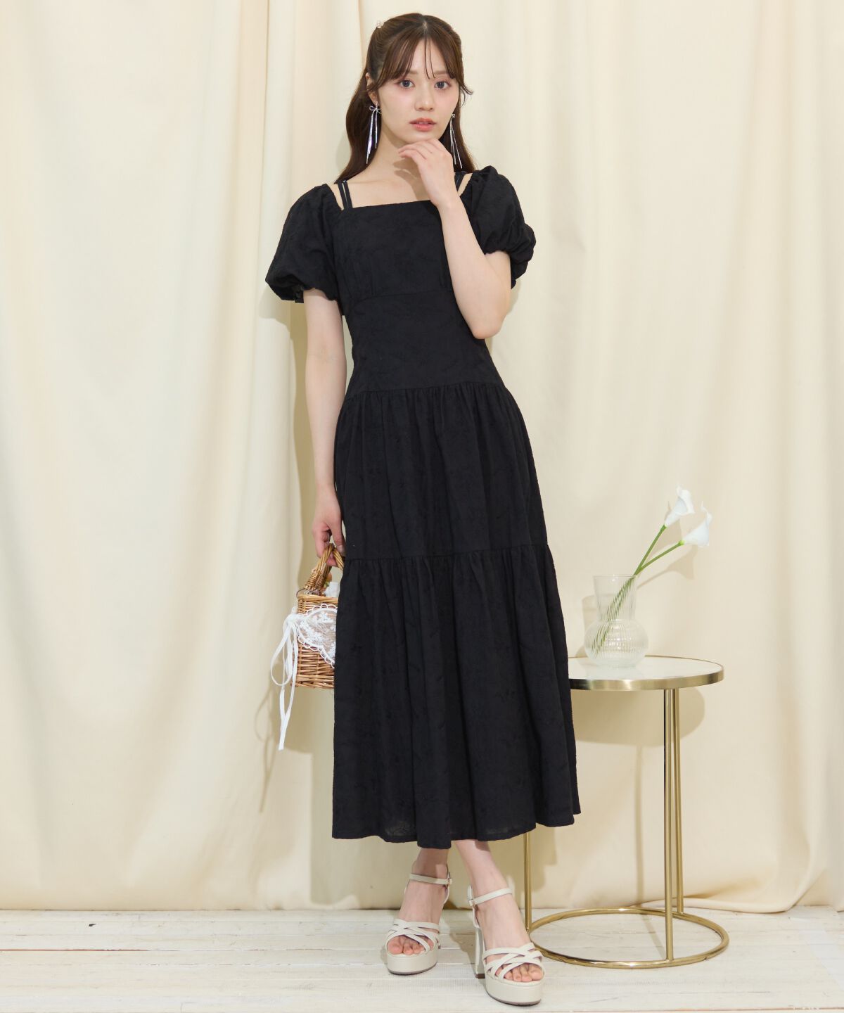 WILLSELECTION「2WAYスリーブコットンティアードワンピース」|ワンピース|