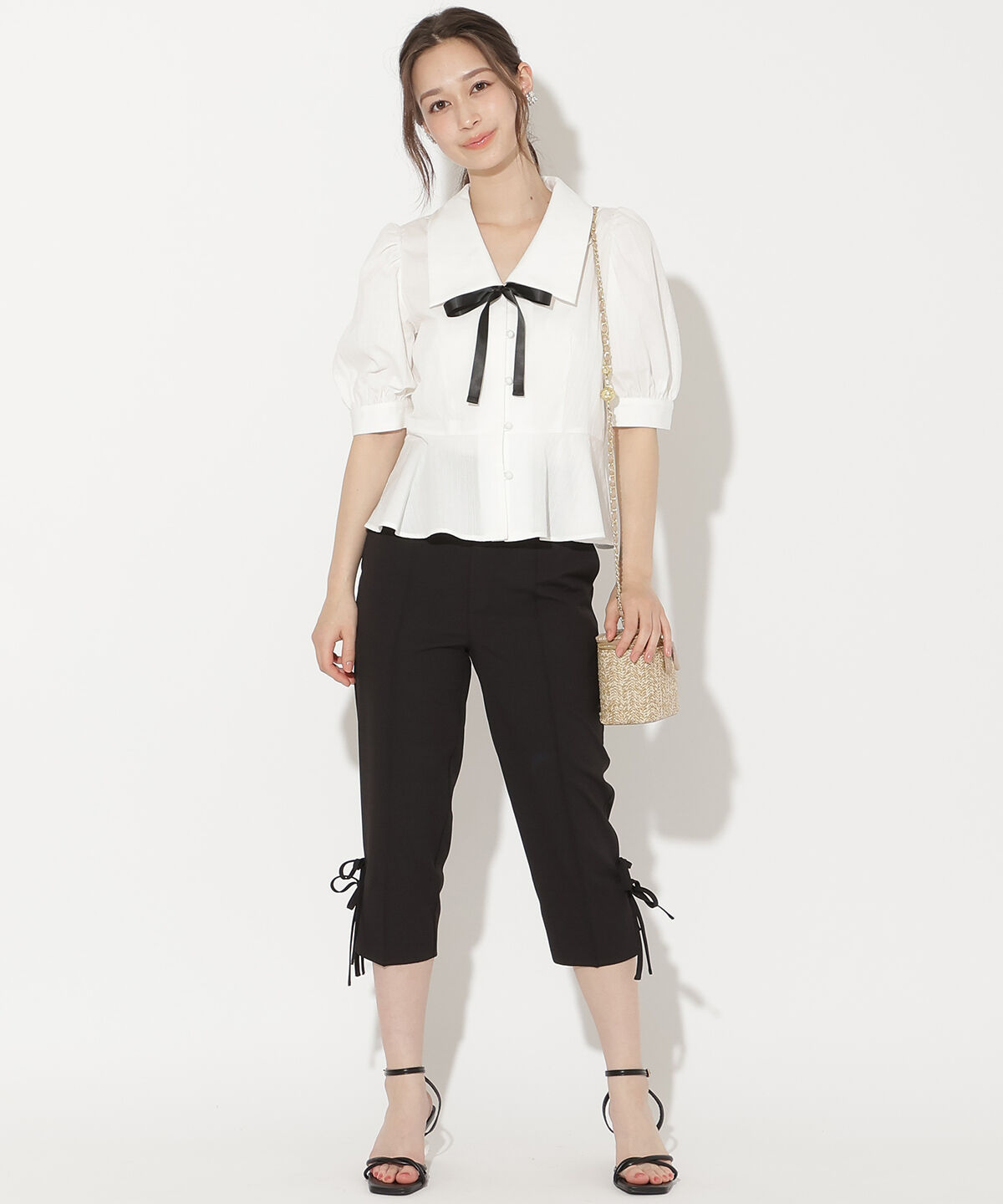 WILLSELECTION「サイドリボンクロップドパンツ」|その他|
