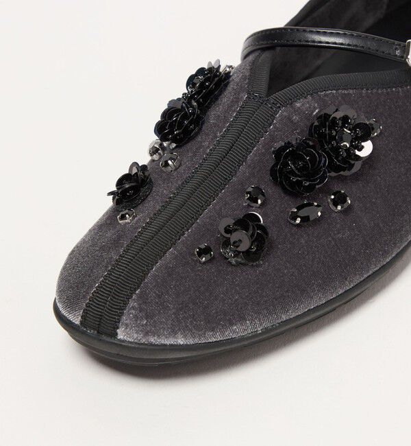 SY UNITED ARROWS「＜SY＞フラワービジューチャイナベルト フラット20&uarr;」|バレエシューズ|