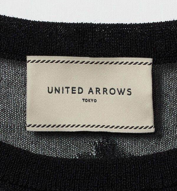 UNITED ARROWS「シアー フラワー ショートスリーブ ニット ‐ウォッシャブル‐」|ニット・セーター|