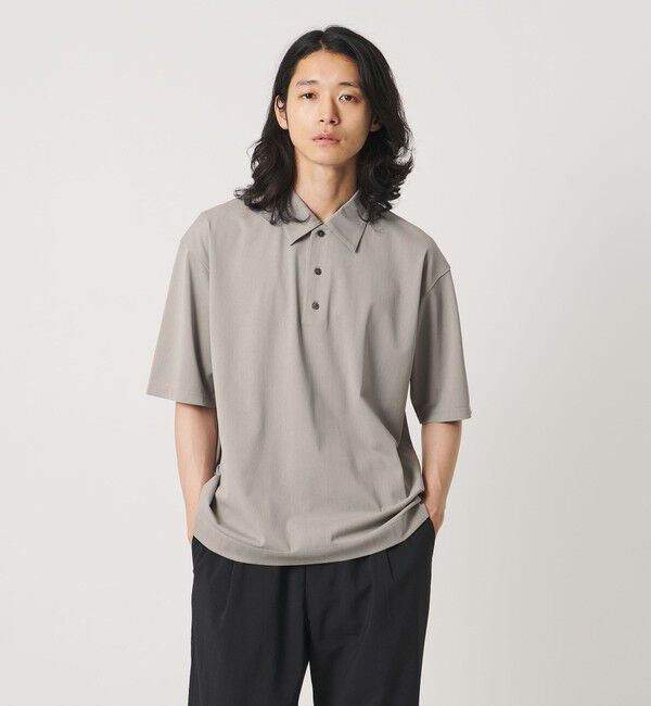 UNITED ARROWS「ALBINI アルビニ トリコット ポロシャツ 抗菌防臭」|ポロシャツ|LT.GRAY