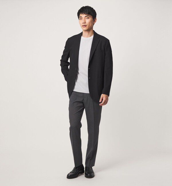 UNITED ARROWS green label relaxing「A+ air TW サイロ ピンチェック アジャスター スラックス -接触冷感・通気性-」|スラックス|